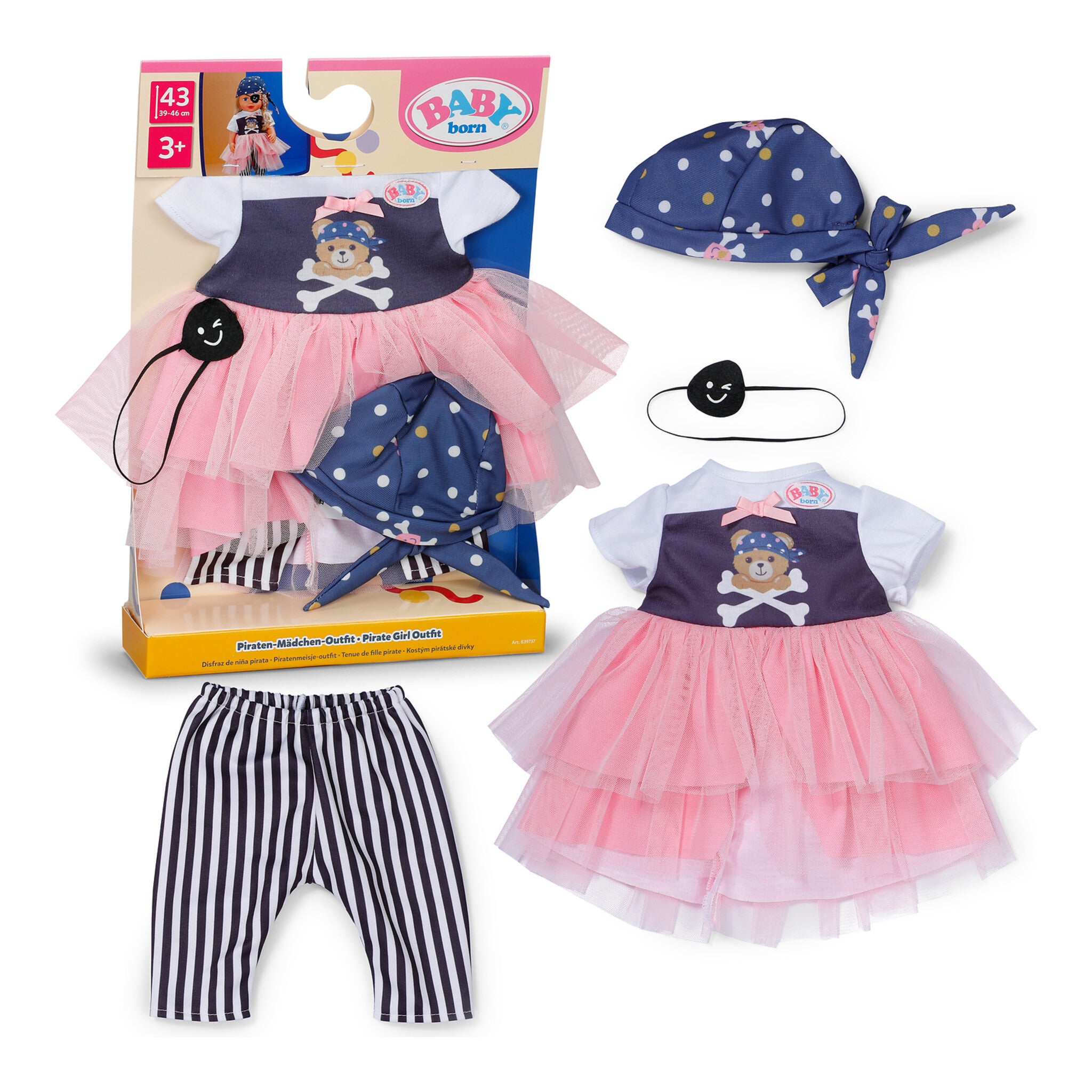 BABY born Pirate Girl Outfit for 43cm Dolls