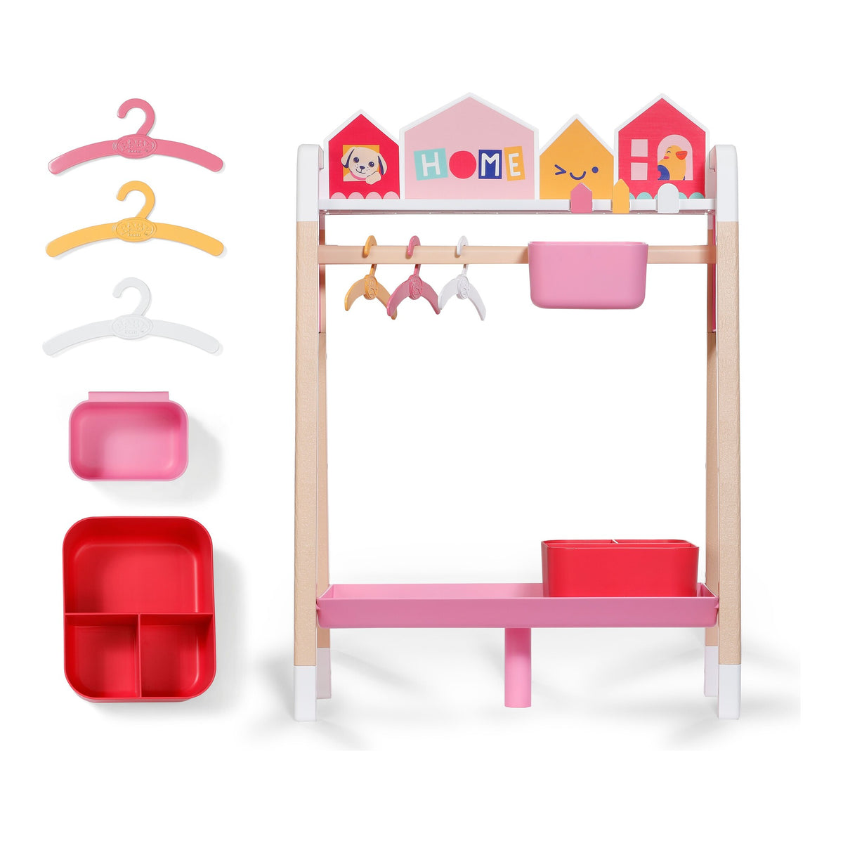BABY born Clothes Rail with Mirror and Storage