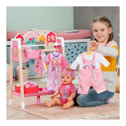 BABY born Clothes Rail with Mirror and Storage