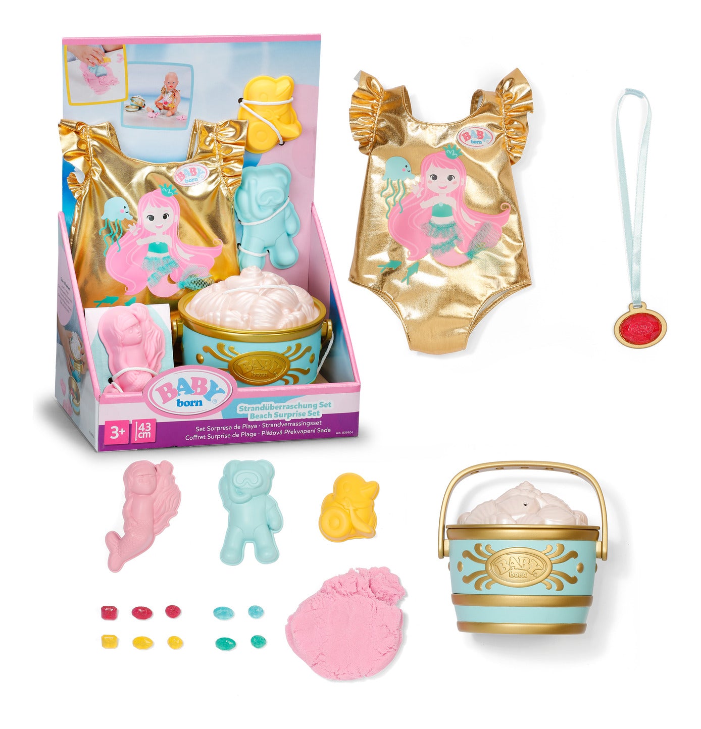BABY born Beach Surprise Doll Play Set 43cm