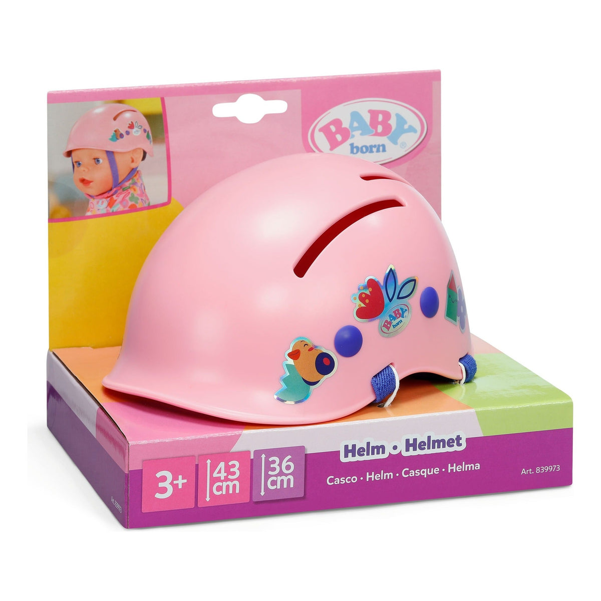 BABY born Pink Helmet for 36–43cm Dolls