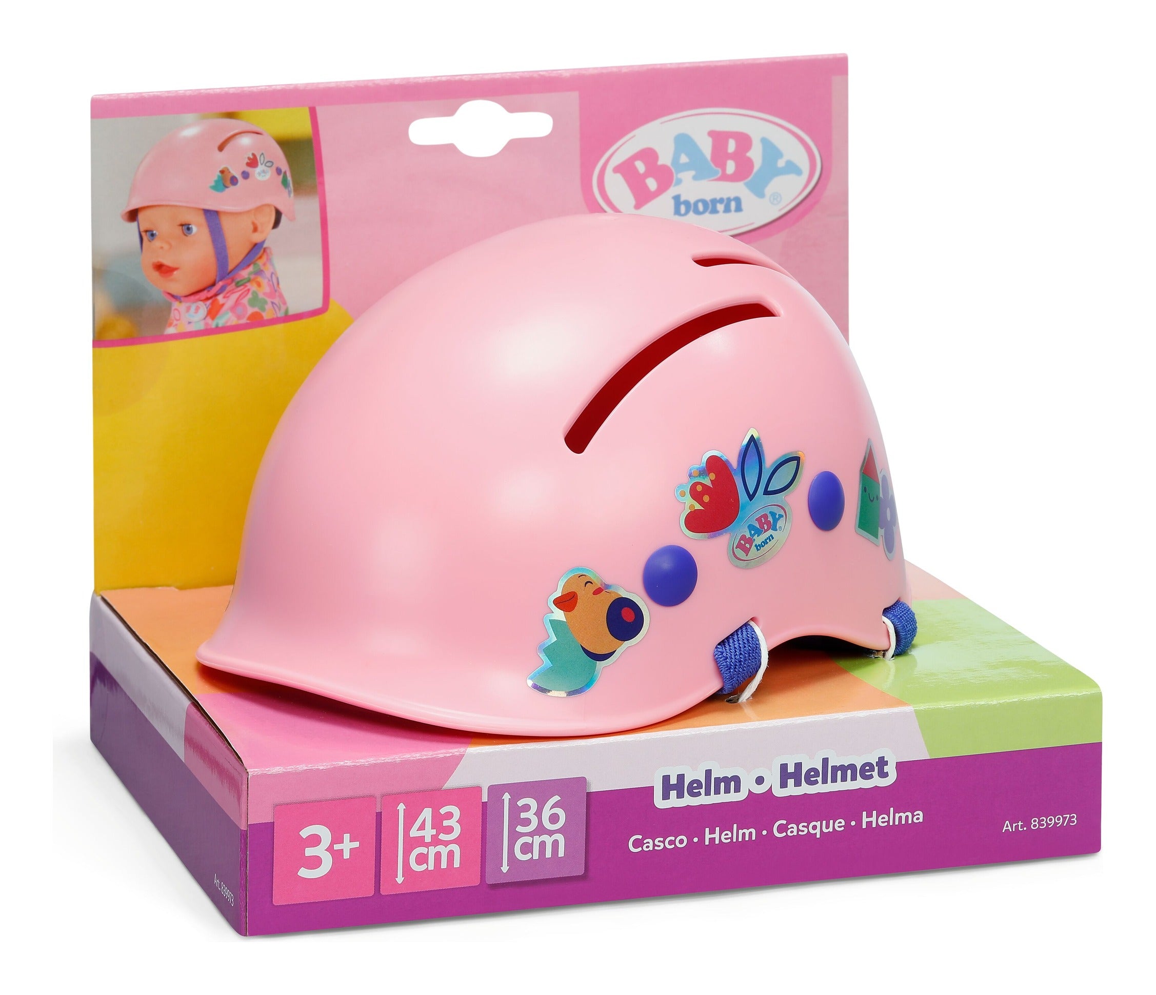 BABY born Pink Helmet for 36–43cm Dolls