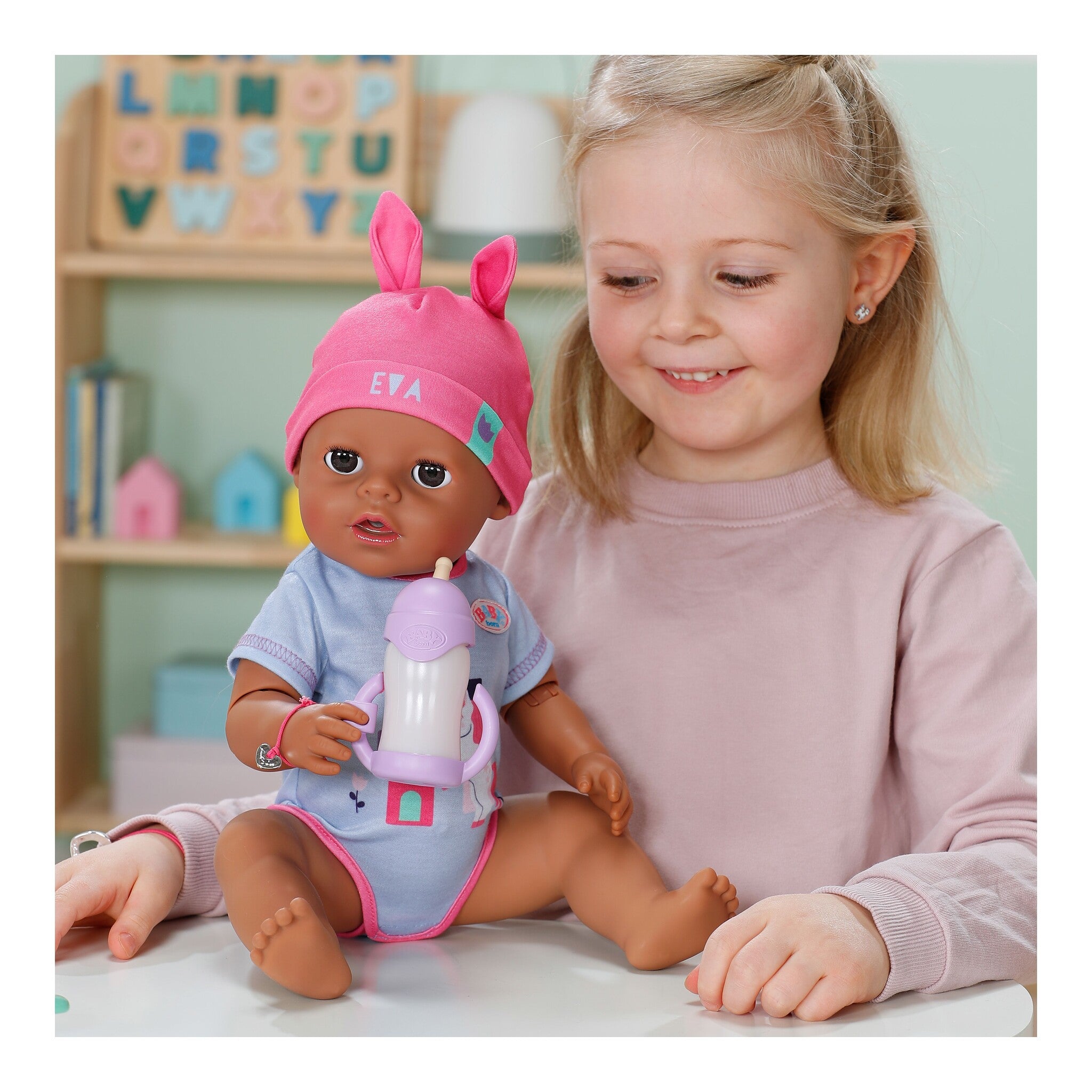 BABY born Eva Click & Play Interactive Baby Doll 43cm