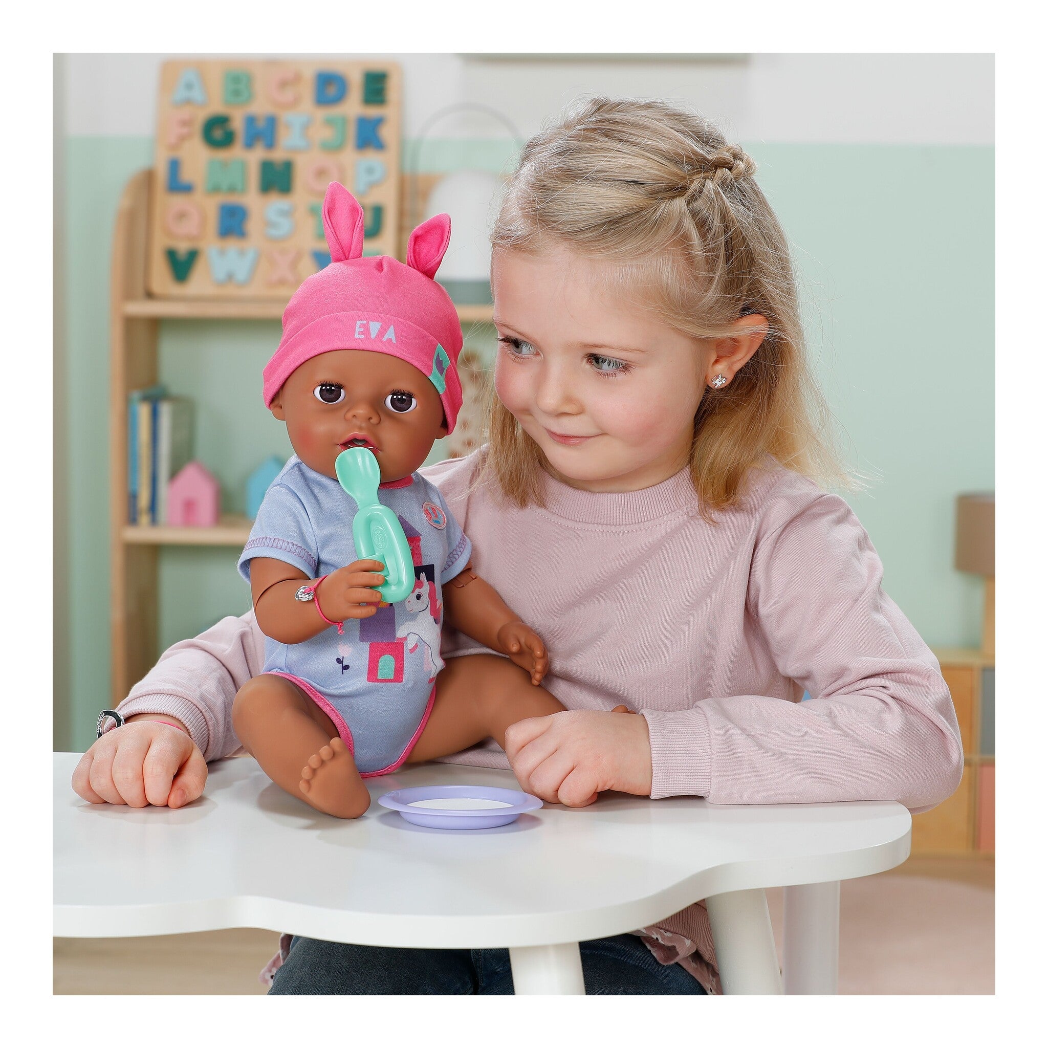 BABY born Eva Click & Play Interactive Baby Doll 43cm