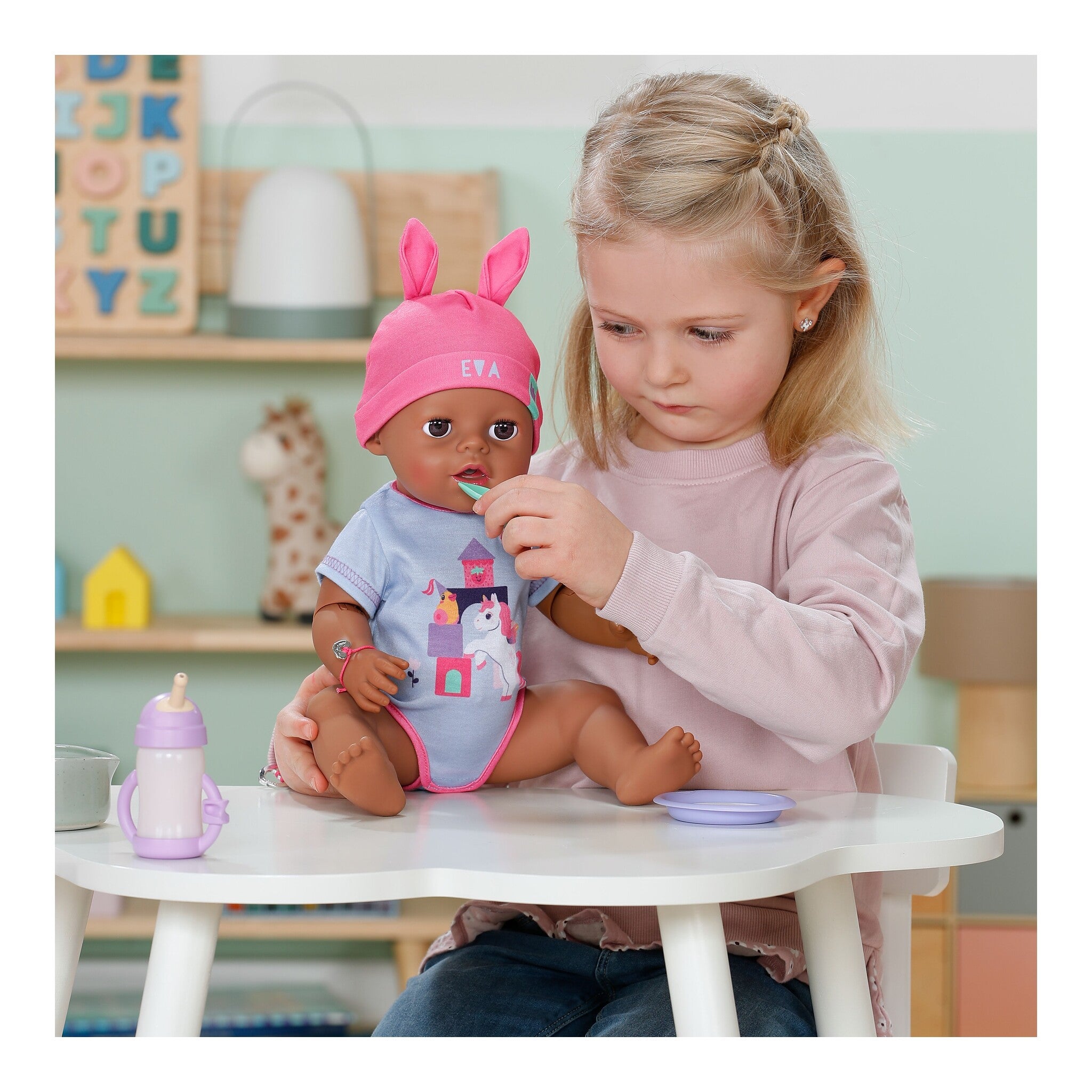 BABY born Eva Click & Play Interactive Baby Doll 43cm