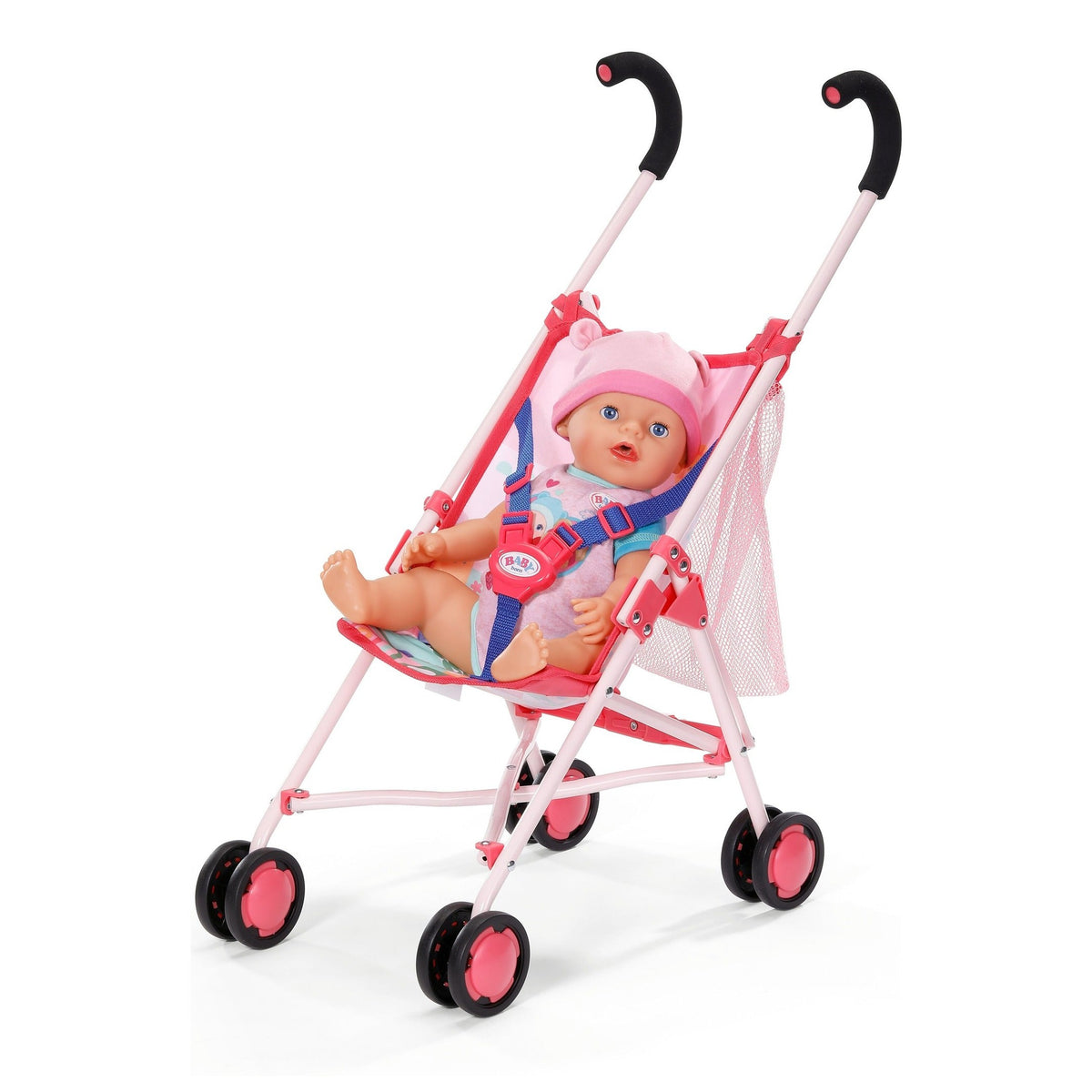 BABY born Pink Doll Stroller with Bag
