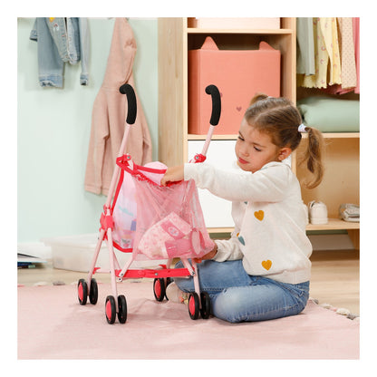 BABY born Pink Doll Stroller with Bag