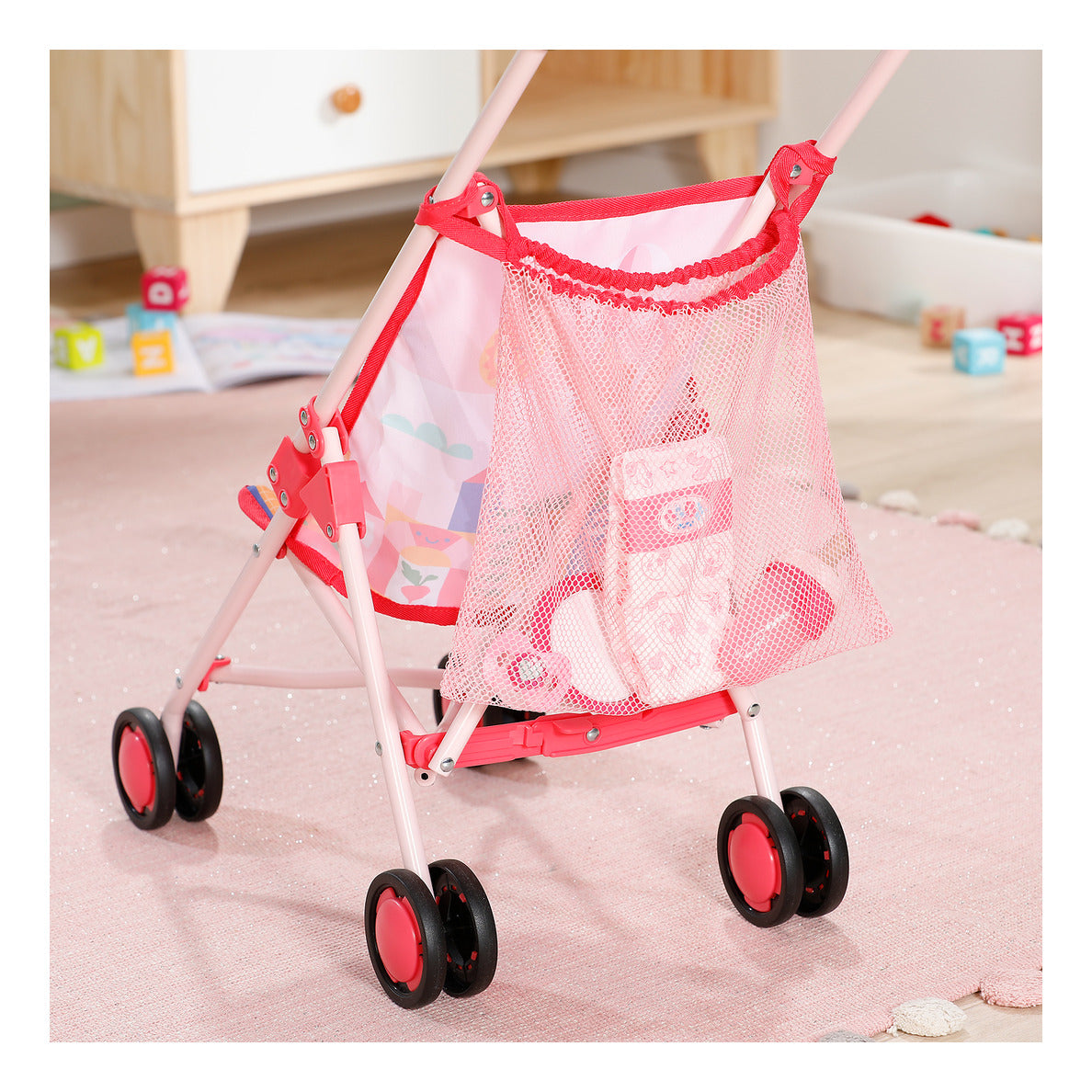 BABY born Pink Doll Stroller with Bag
