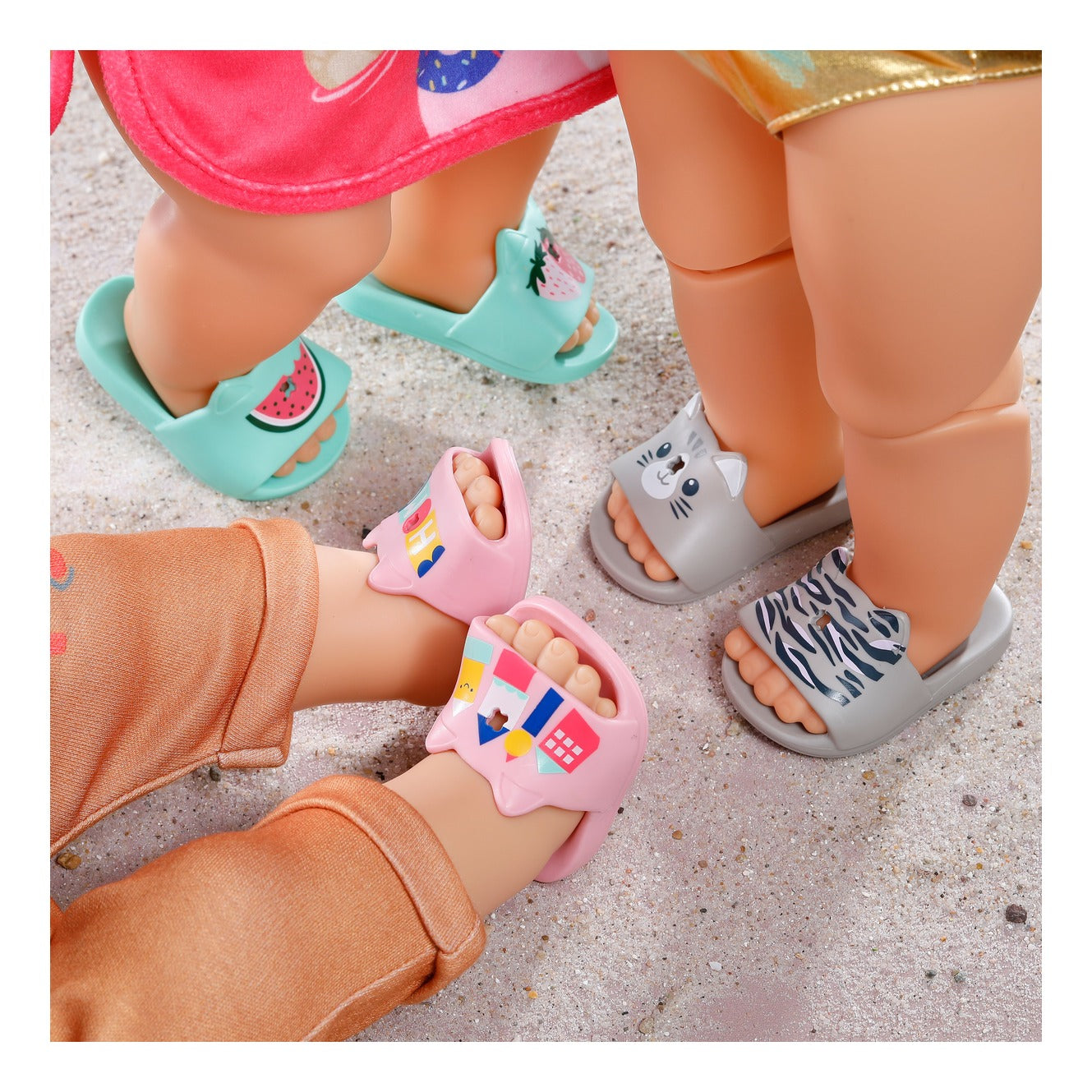 BABY born Slippers for 43cm Dolls – 3 Assorted Designs