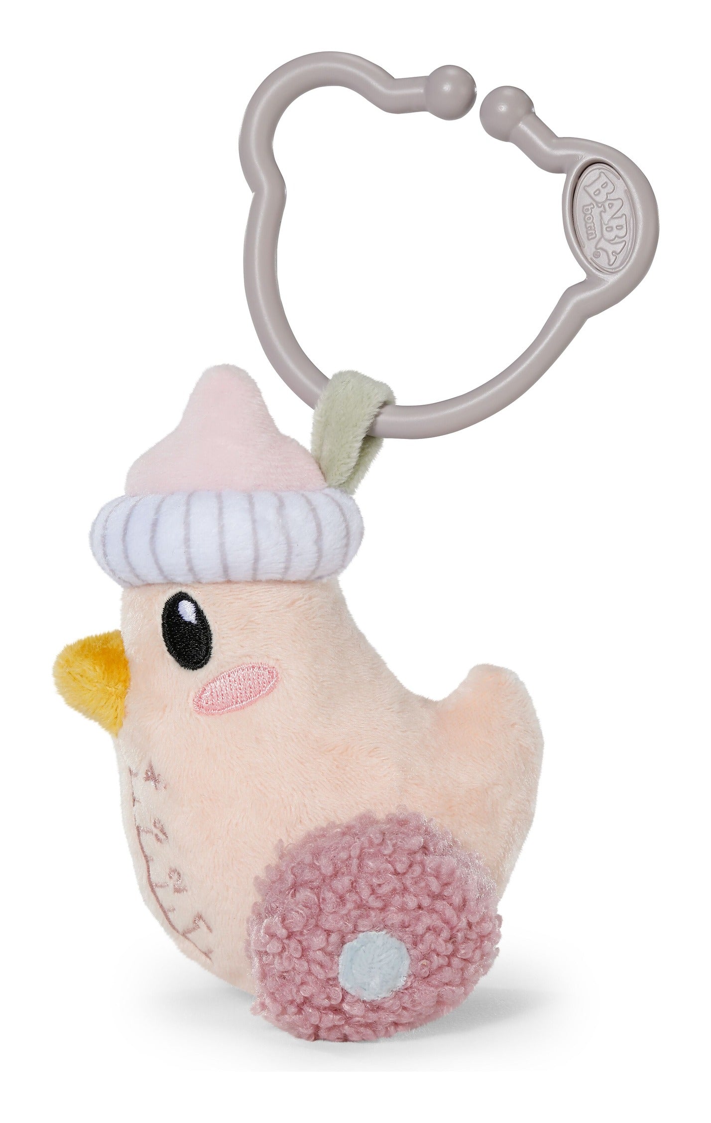 BABY born for babies Plush Bottle with Clip and Rattle