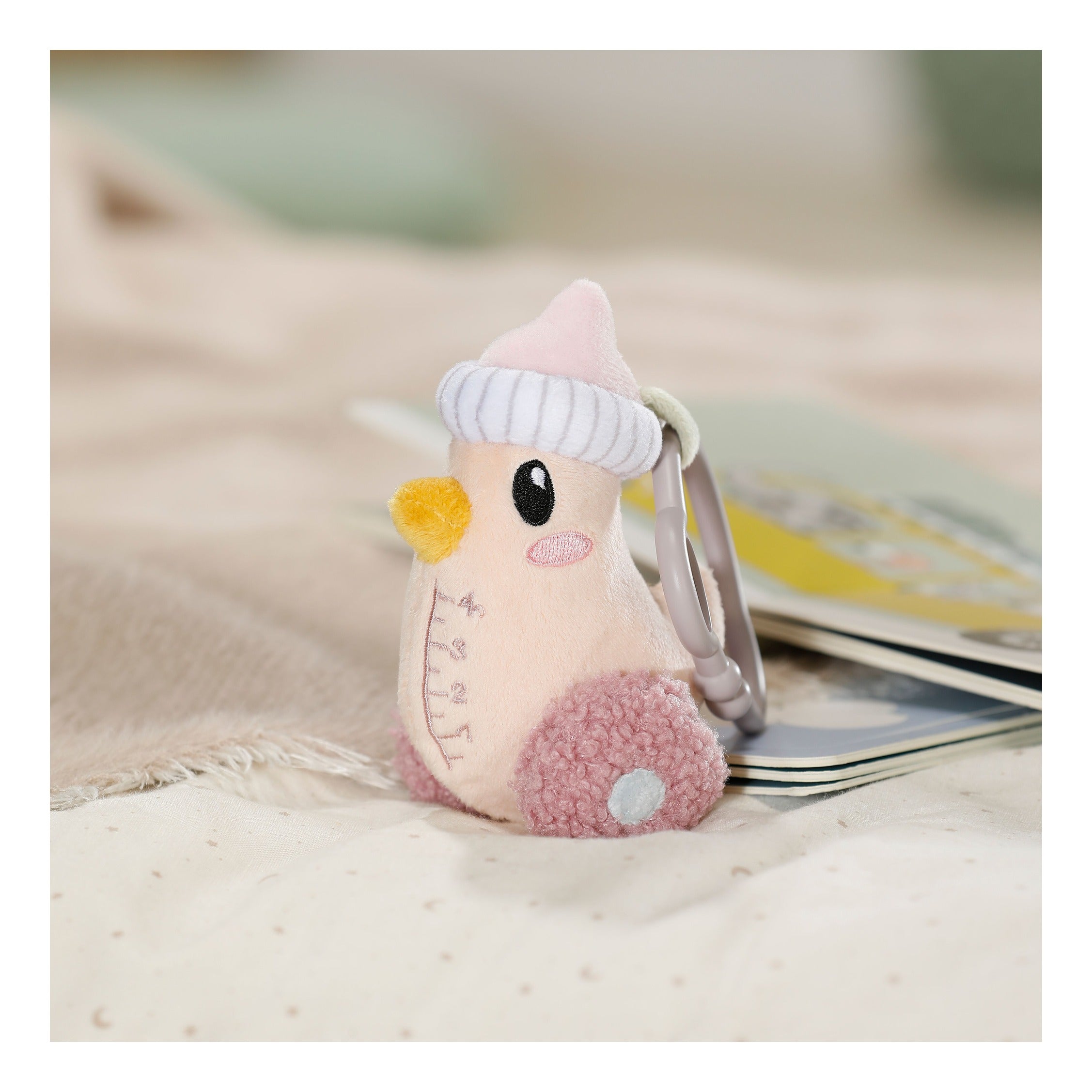 BABY born for babies Plush Bottle with Clip and Rattle