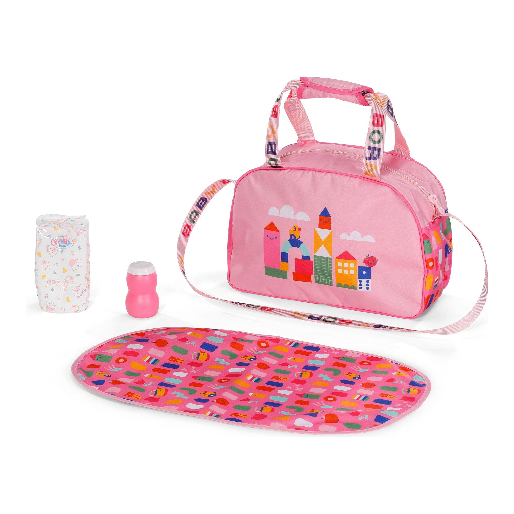 BABY born Changing Bag with Changing Mat, Nappy & Bottle