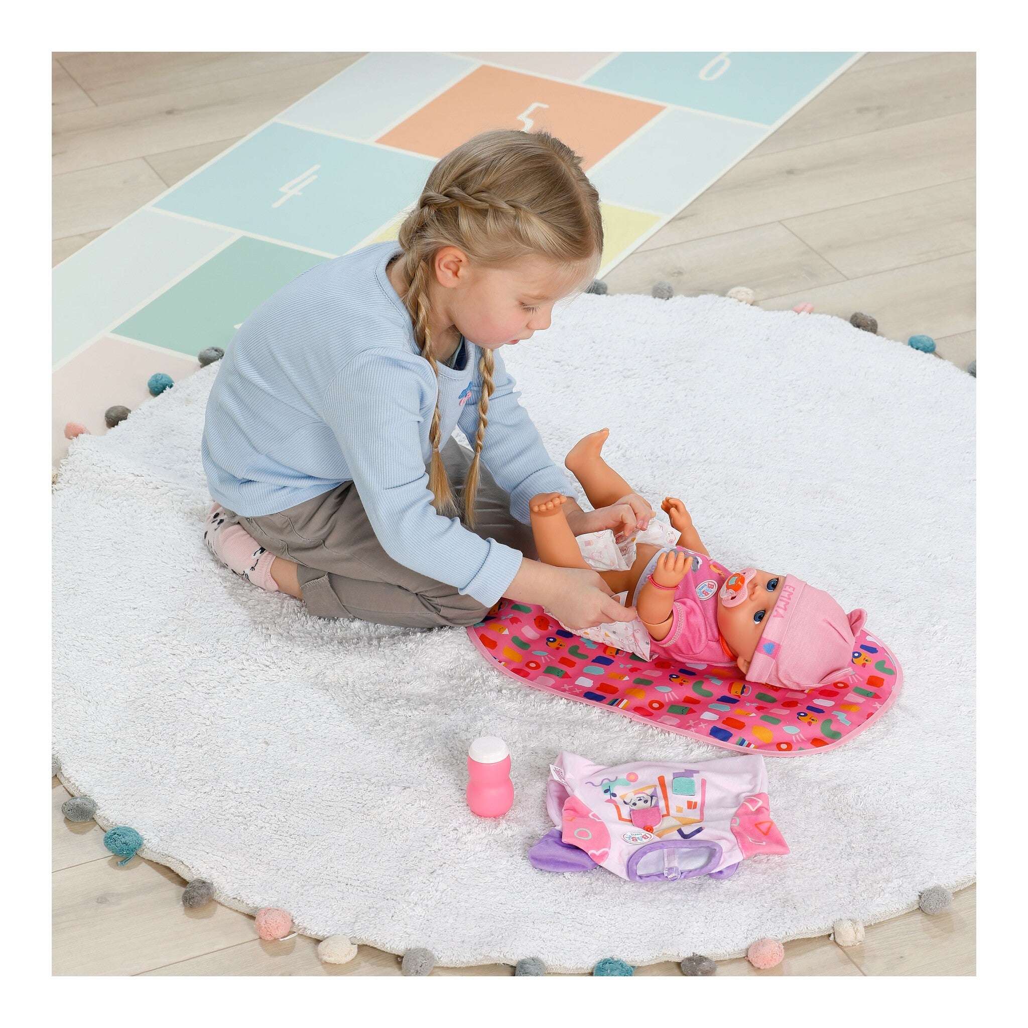 BABY born Changing Bag with Changing Mat, Nappy & Bottle