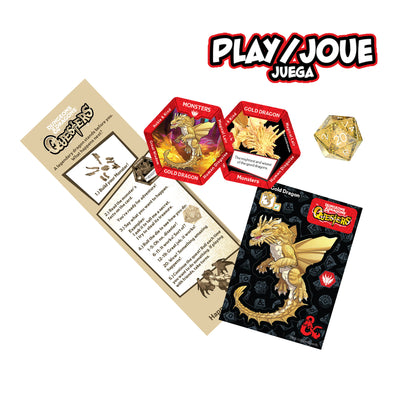 Dungeons & Dragons Questers Gold Dragon Buildable Figure