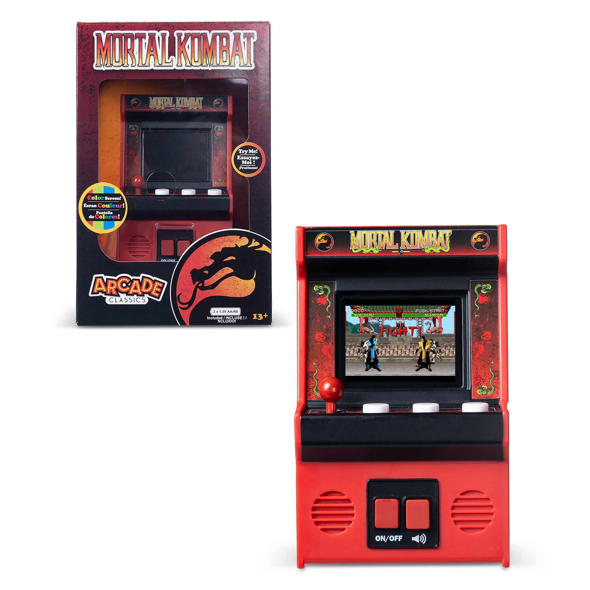 Basic Fun Arcade Classics Mortal Kombat Mini Handheld Arcade Game