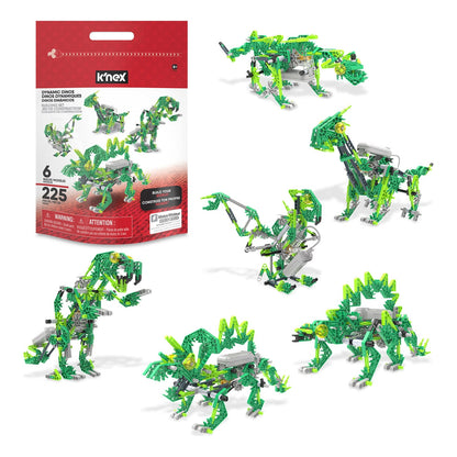 K'NEX Dynamic Dinos 225-Piece 6-in-1 Motorised Building Set