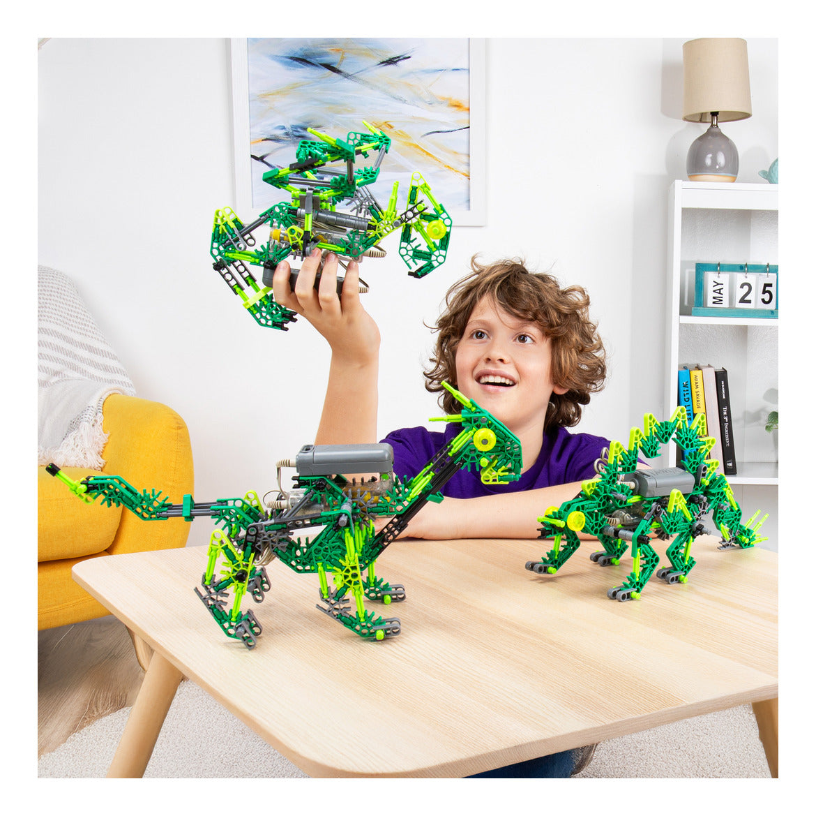 K'NEX Dynamic Dinos 225-Piece 6-in-1 Motorised Building Set