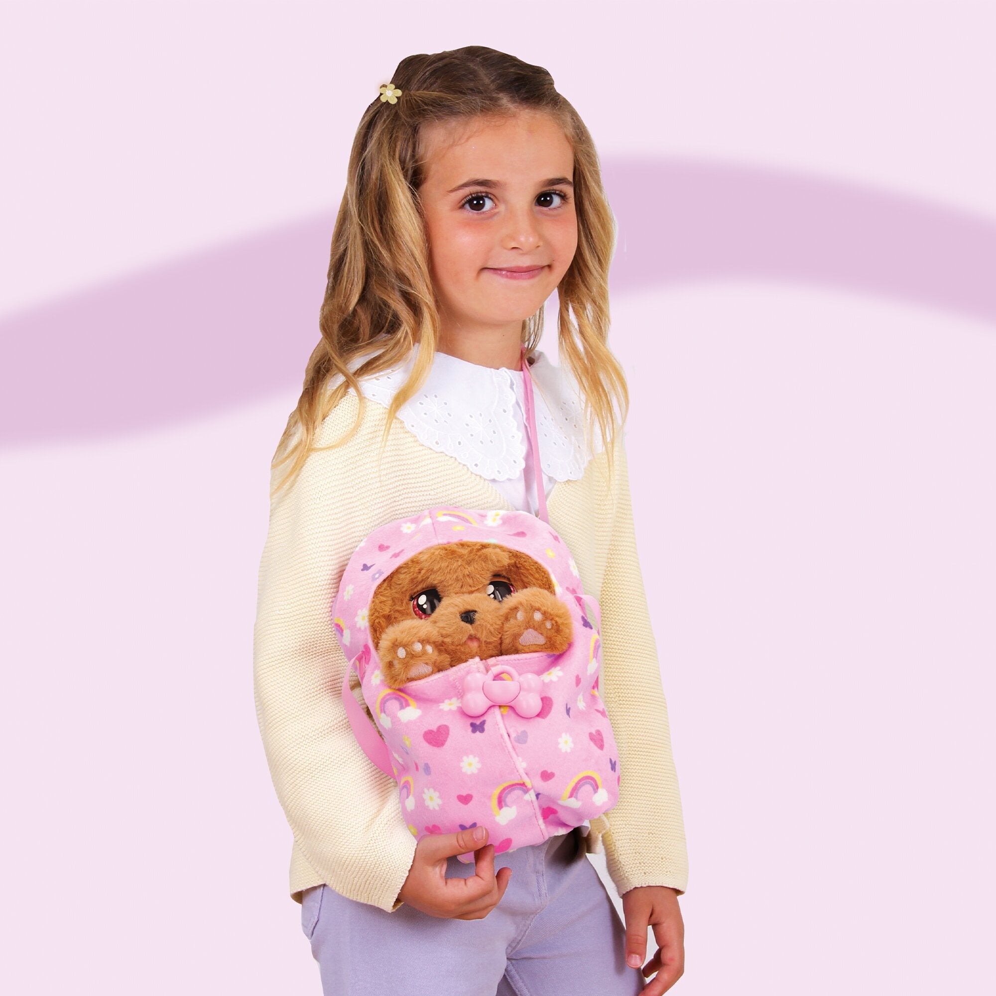 Baby Paws Cocker Interactive Plush Puppy with Swaddle Bag