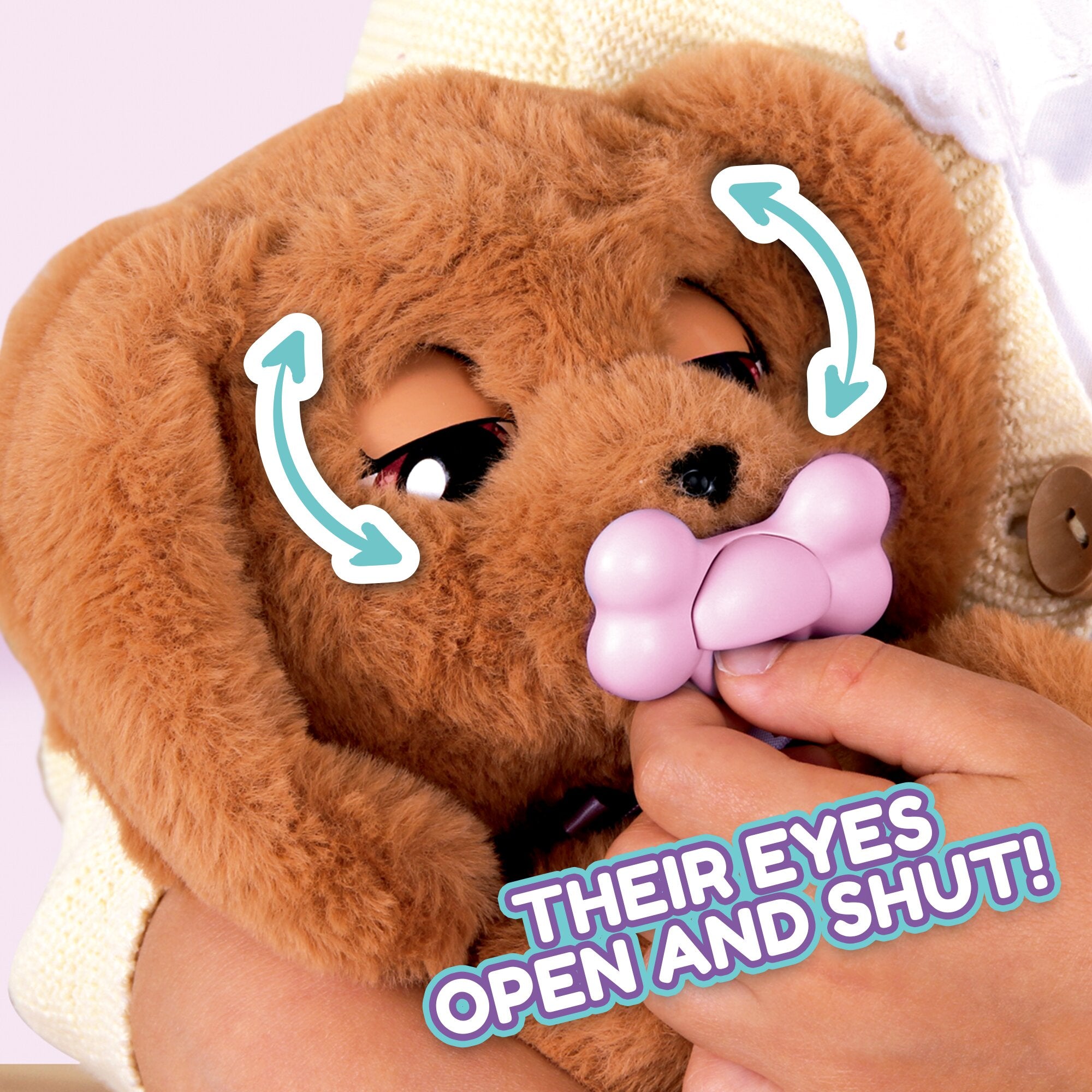 Baby Paws Cocker Interactive Plush Puppy with Swaddle Bag