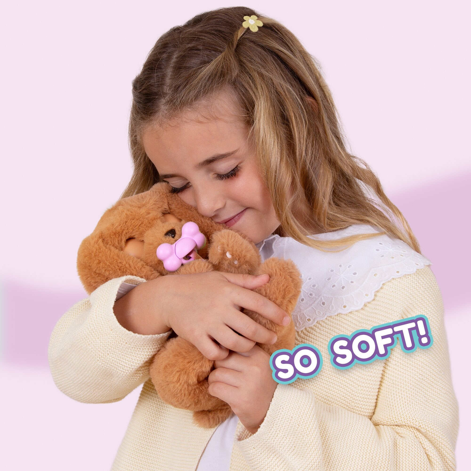 Baby Paws Cocker Interactive Plush Puppy with Swaddle Bag