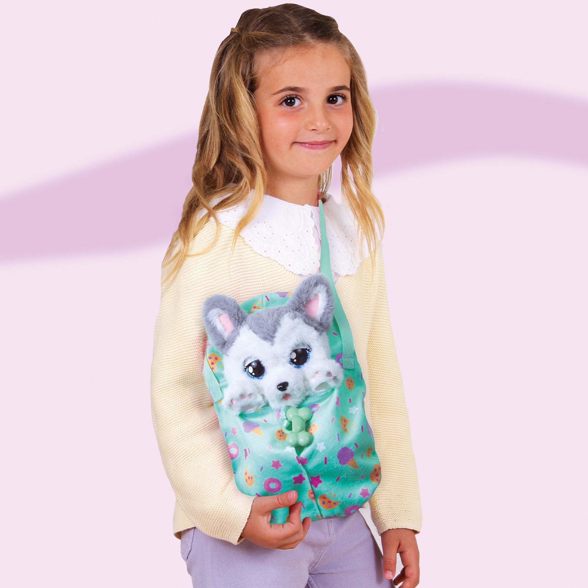 Baby Paws Husky Interactive Plush Puppy with Blanket and Pacifier