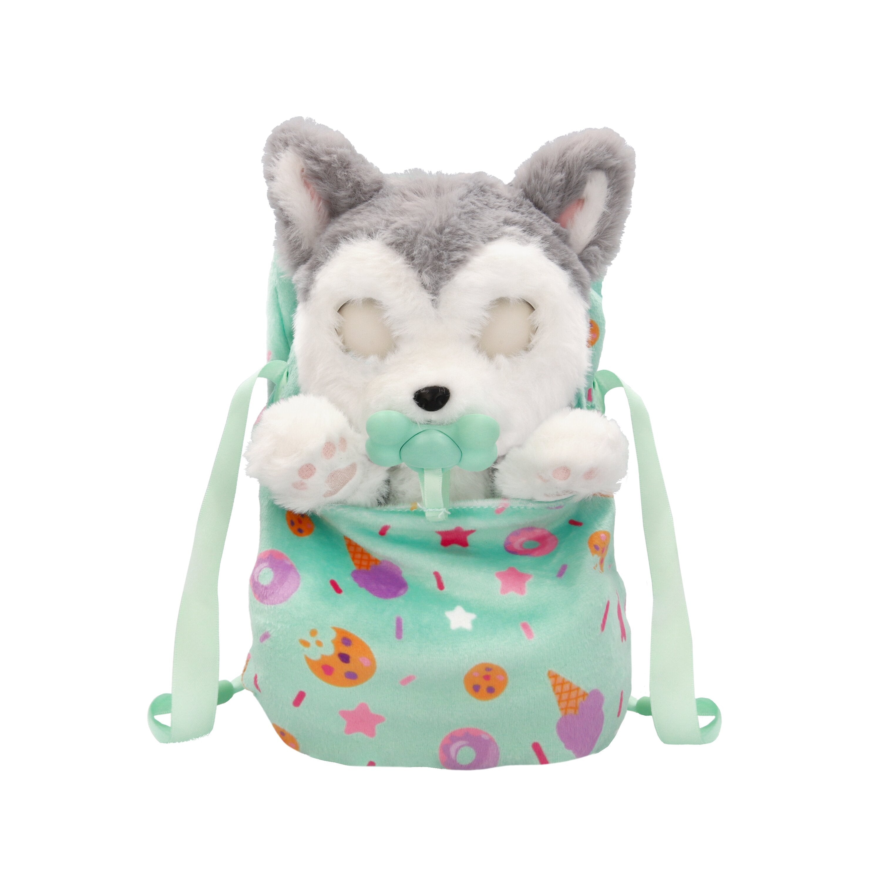 Baby Paws Husky Interactive Plush Puppy with Blanket and Pacifier