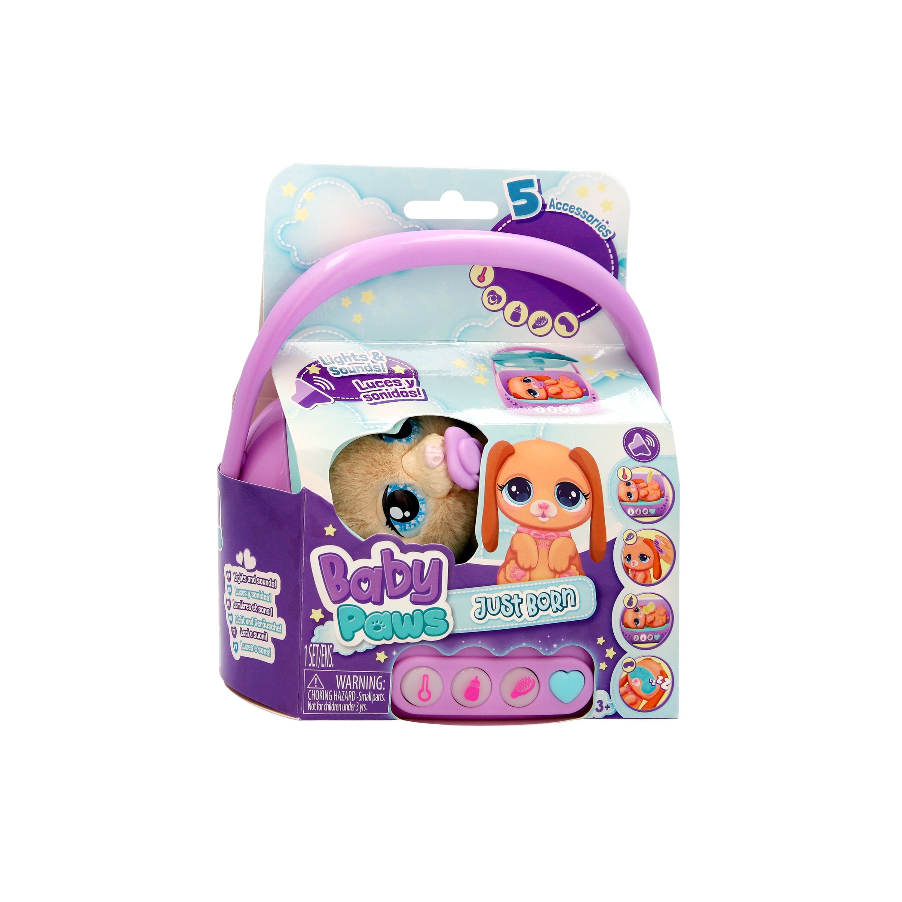 Baby Paws Just Born Interactive Puppy with Carry Case