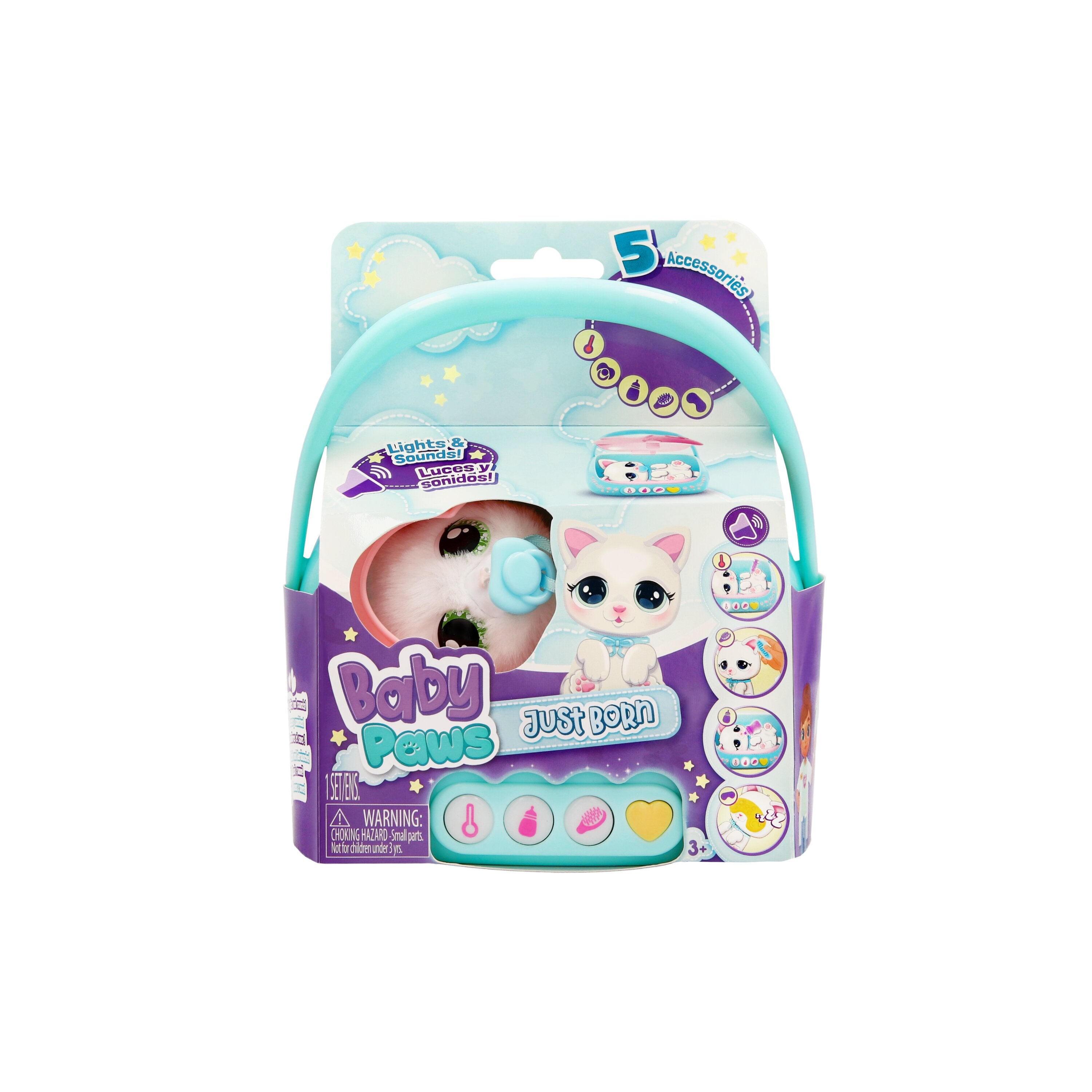 Baby Paws Just Born Interactive Cat with Carrier