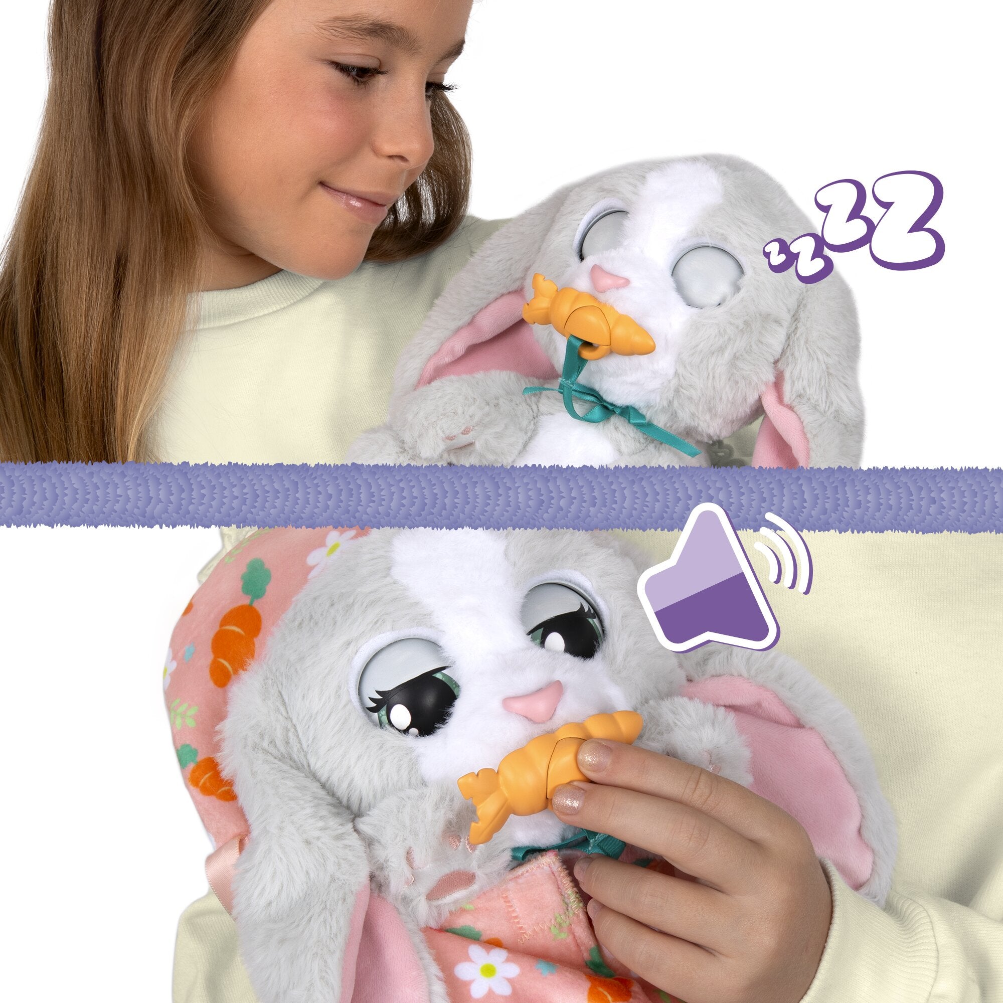 Baby Paws Interactive Bunny Plush with Carrier Bag