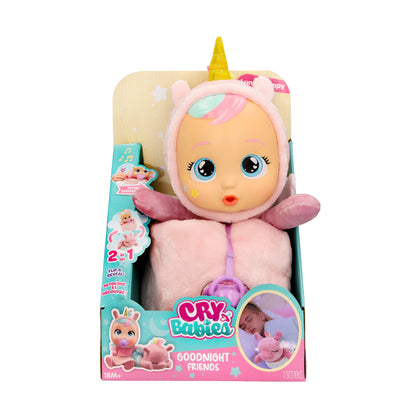 Cry Babies Goodnight Friends Luna & Poppy 2-in-1 Interactive Plush Doll