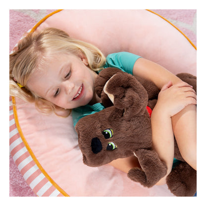 Pound Puppies Weighted Snuggles Brown Weighted Plush Dog