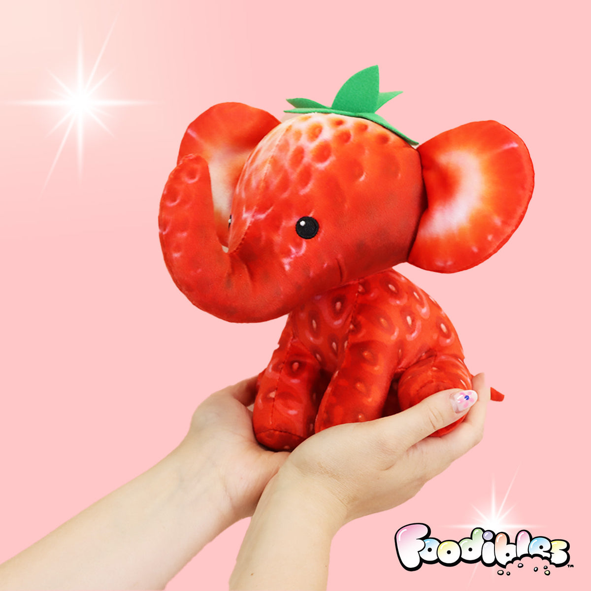 ** Foodibles S1 Lrg Plushies Strawberry Elephant