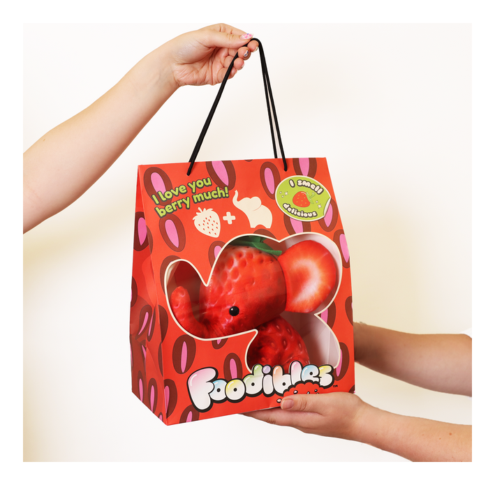 ** Foodibles S1 Lrg Plushies Strawberry Elephant