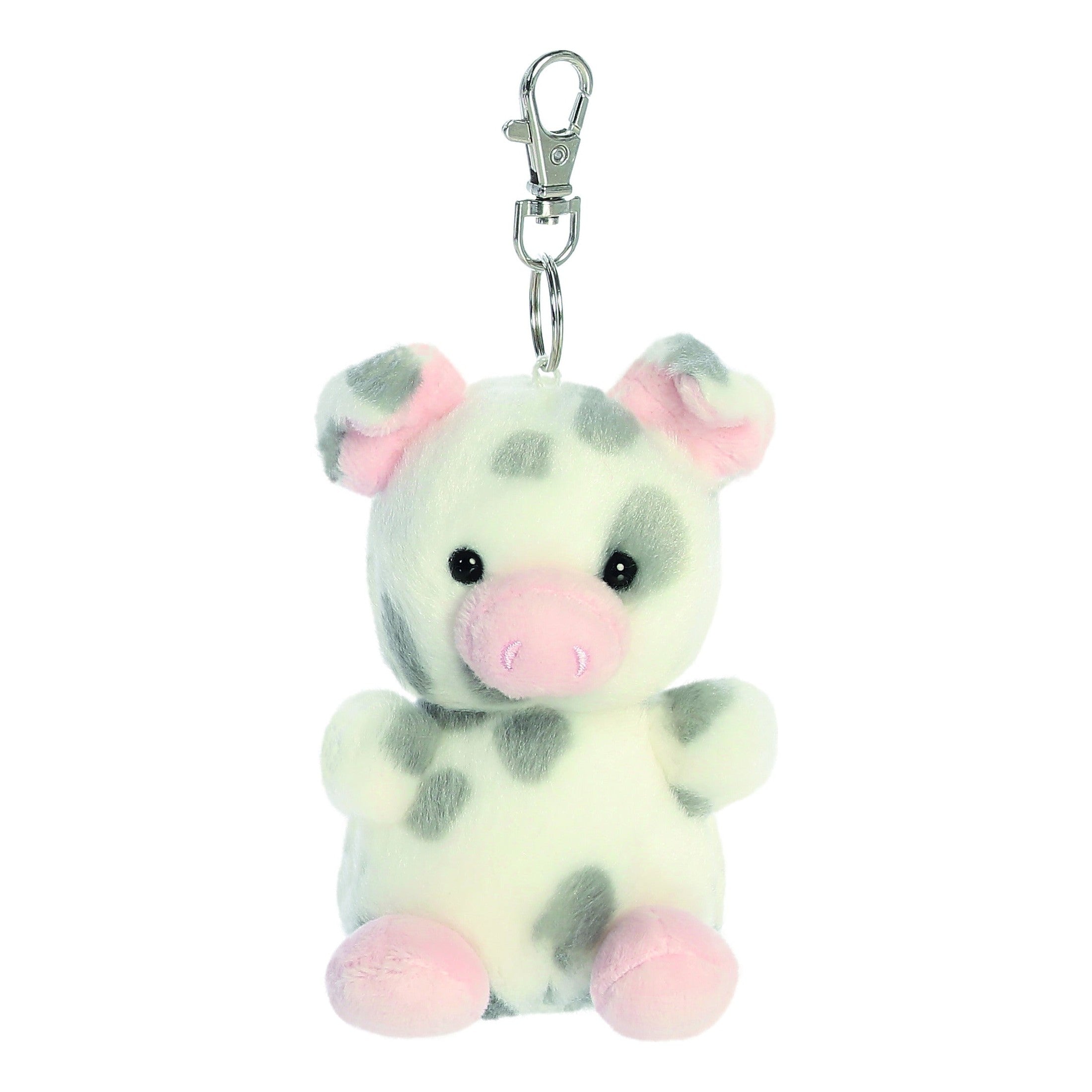Palm Pals Piggles Spotted Piglet Clip-On Keyring 4in