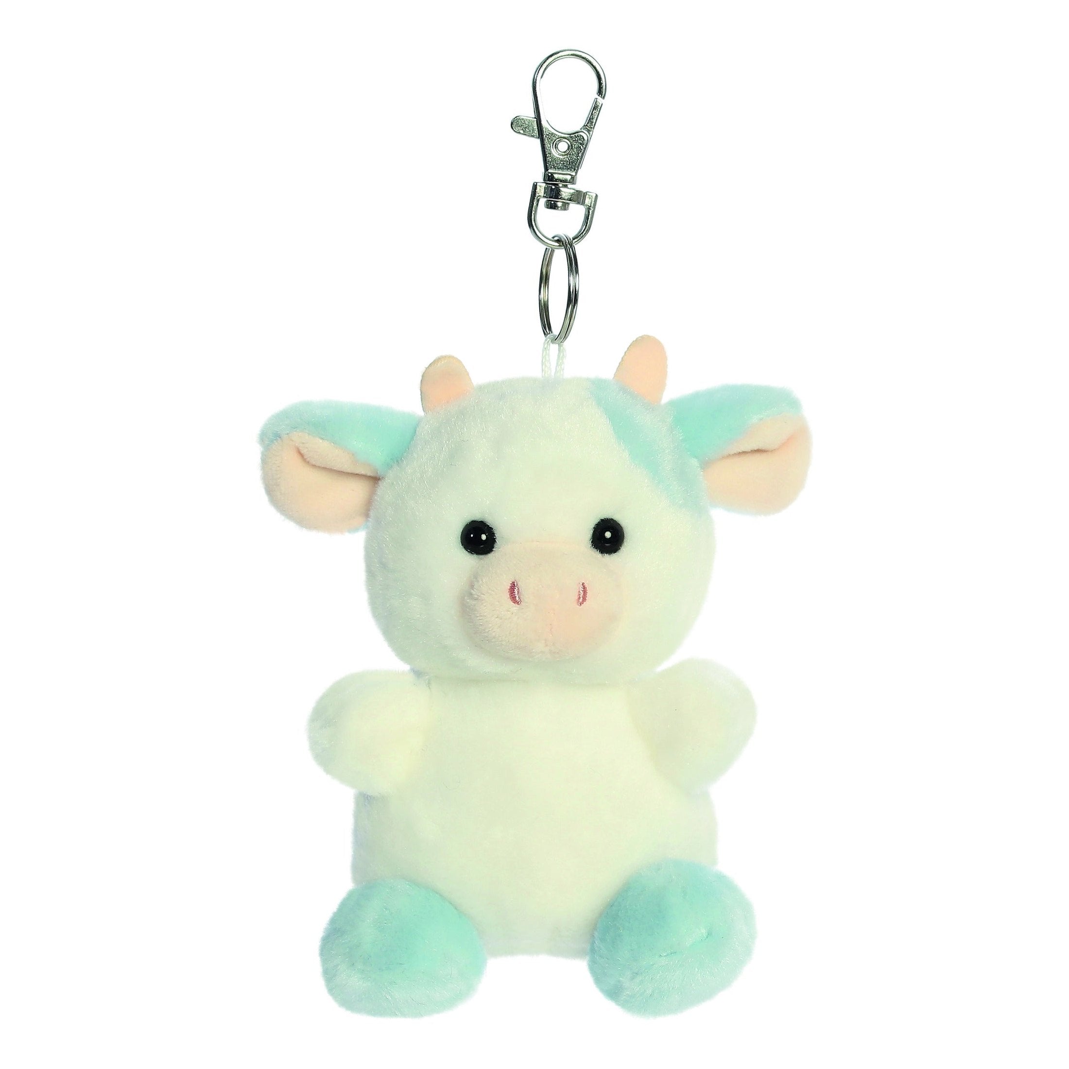 Palm Pals Skyla Blueberry Cow Clip-On Keyring 10cm