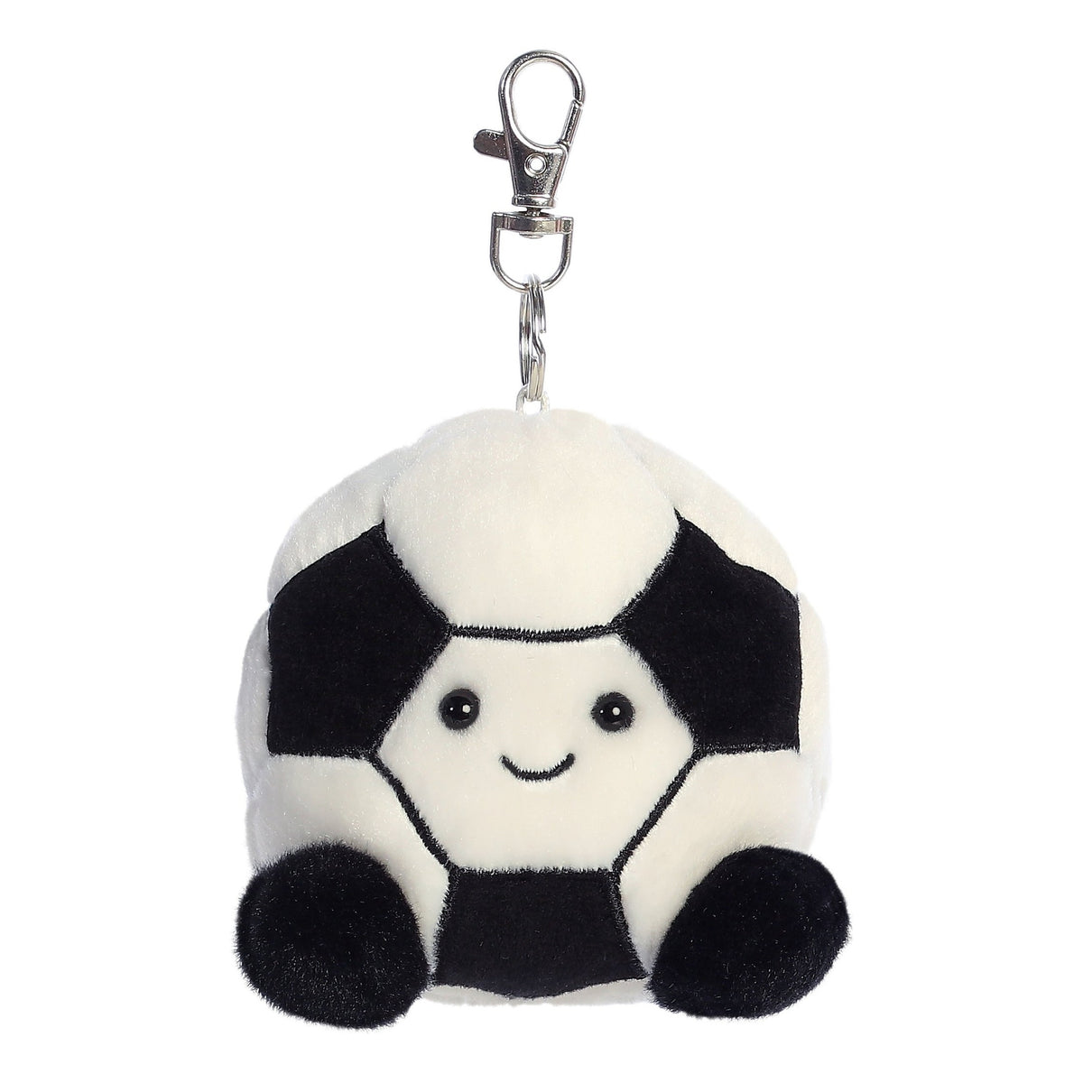 Palm Pals Striker Football Clip-On Plush Keyring 4in