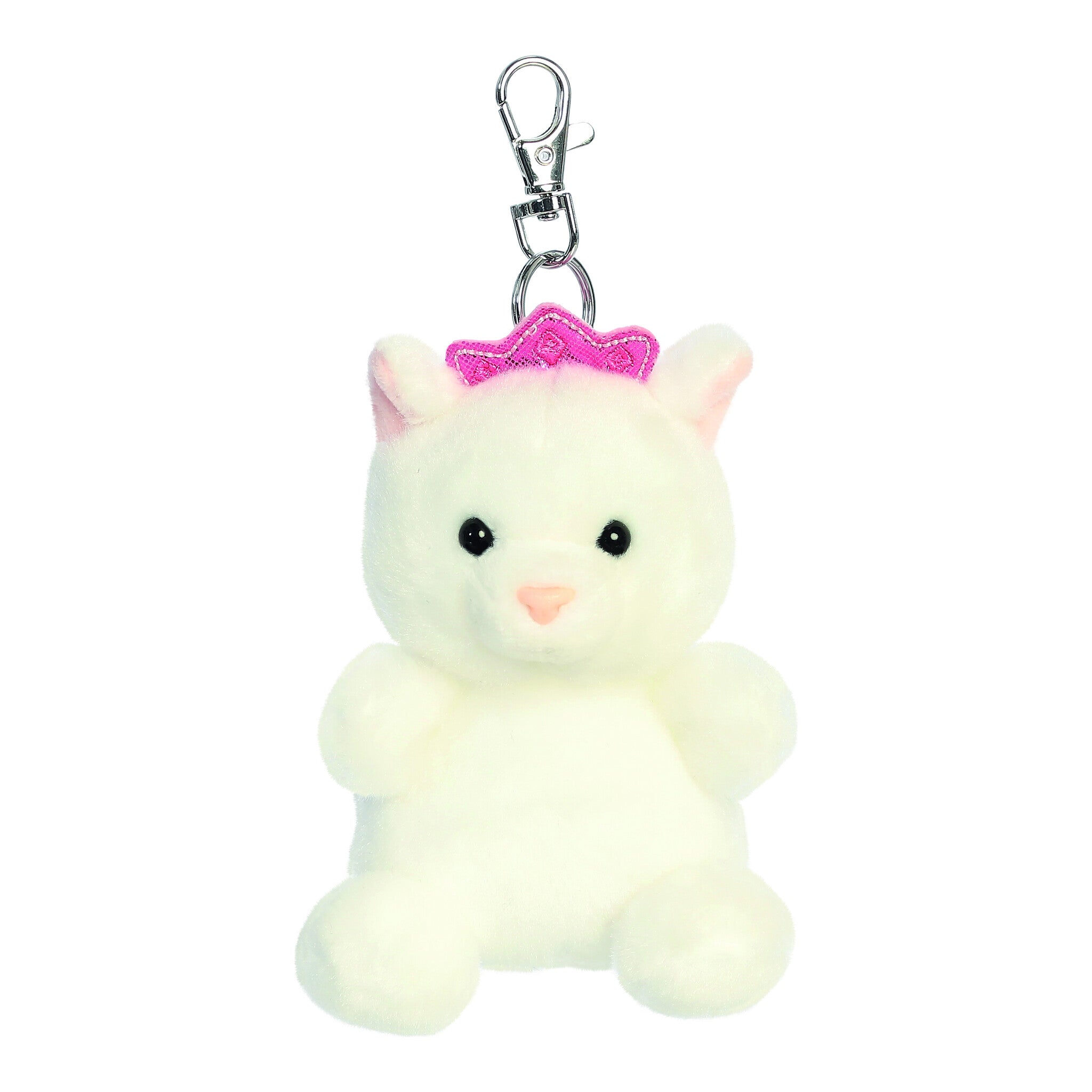 Aurora Palm Pals Priscilla Princess Kitty Clip-On Keyring 10cm