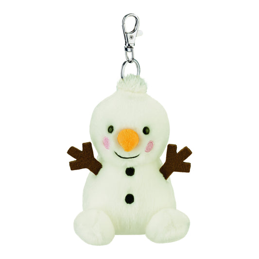 Aurora Palm Pals Twig Snowman 10cm Clip-On Plush Keyring