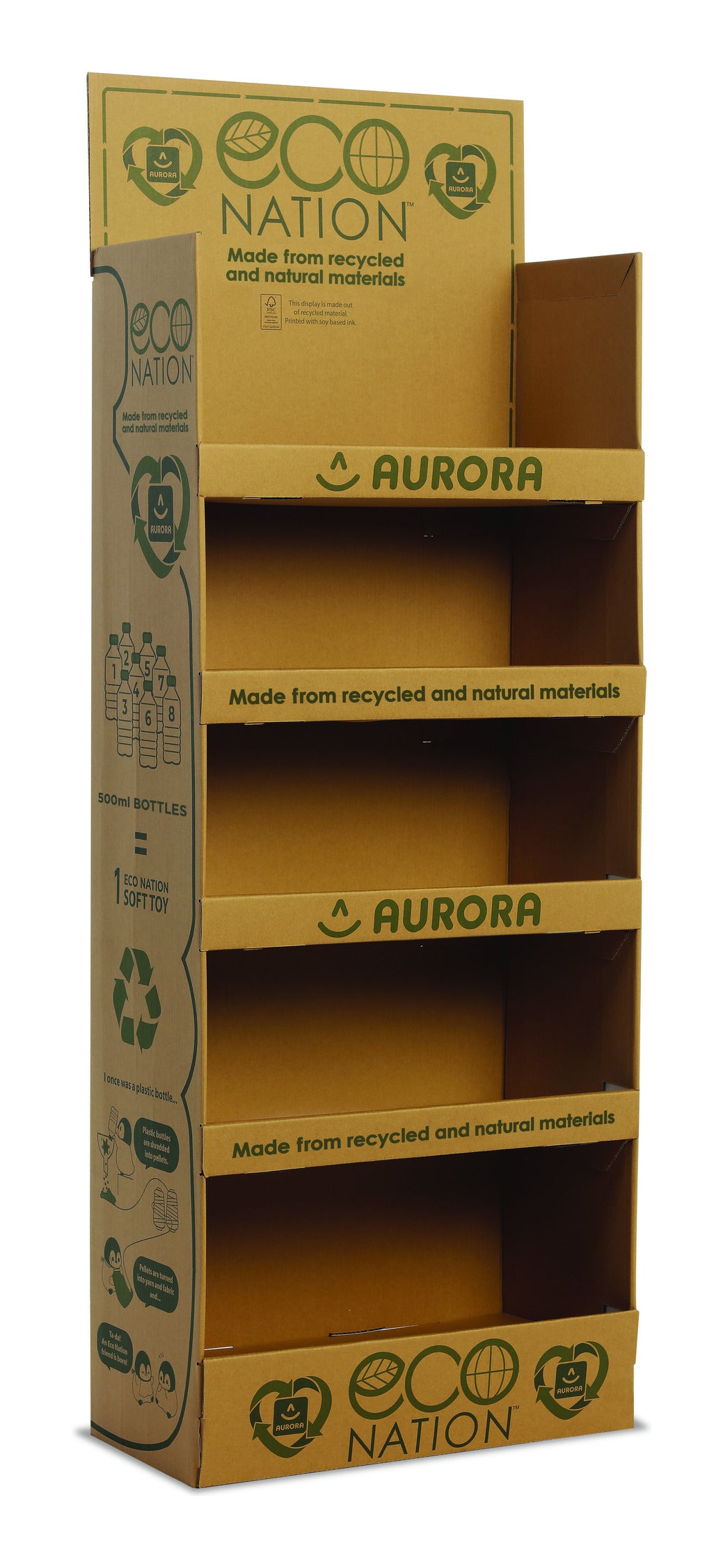 Aurora Eco Nation Empty Floor Standing Display Unit