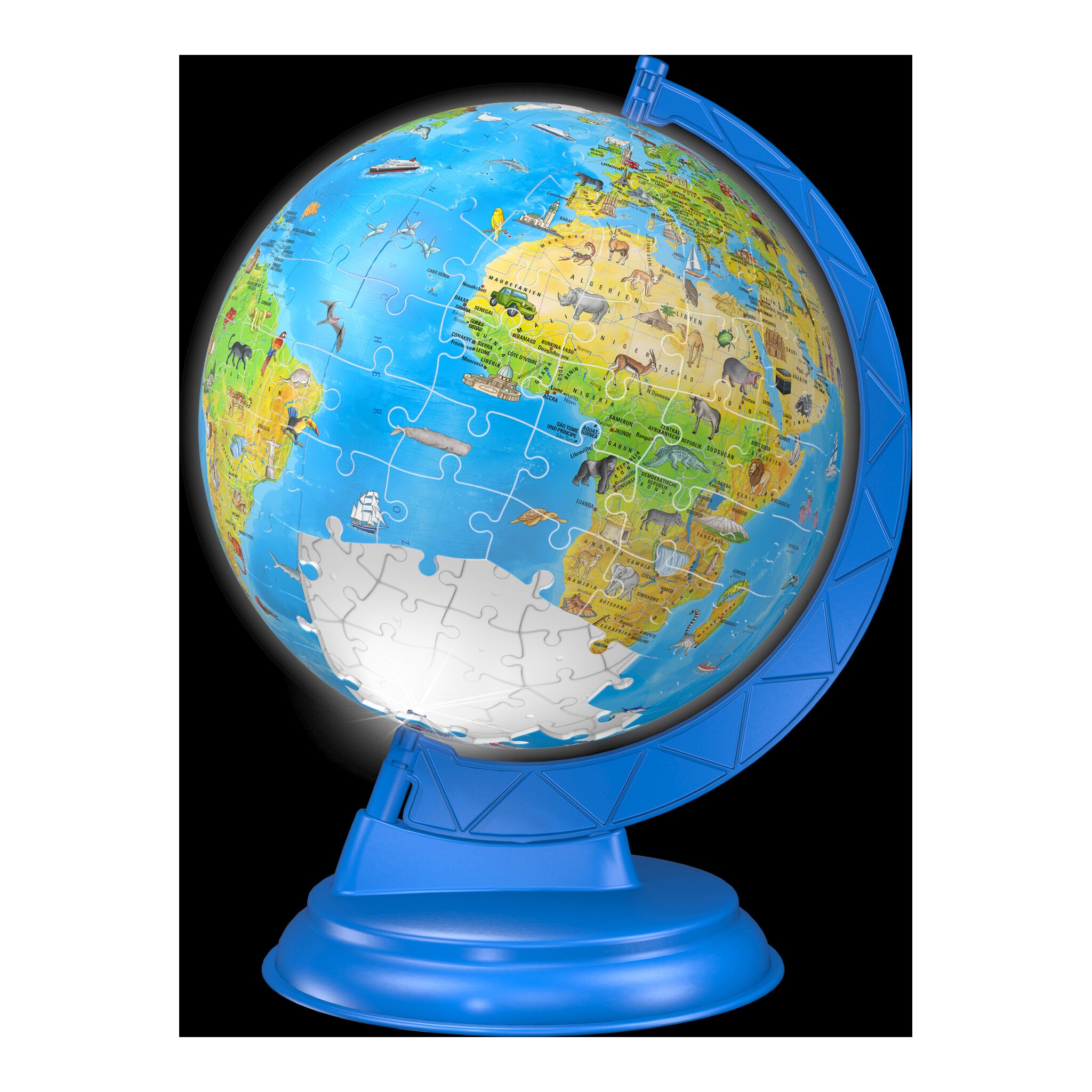 Ravensburger Light-Up Children's World Globe 3D Puzzle 180 Pieces