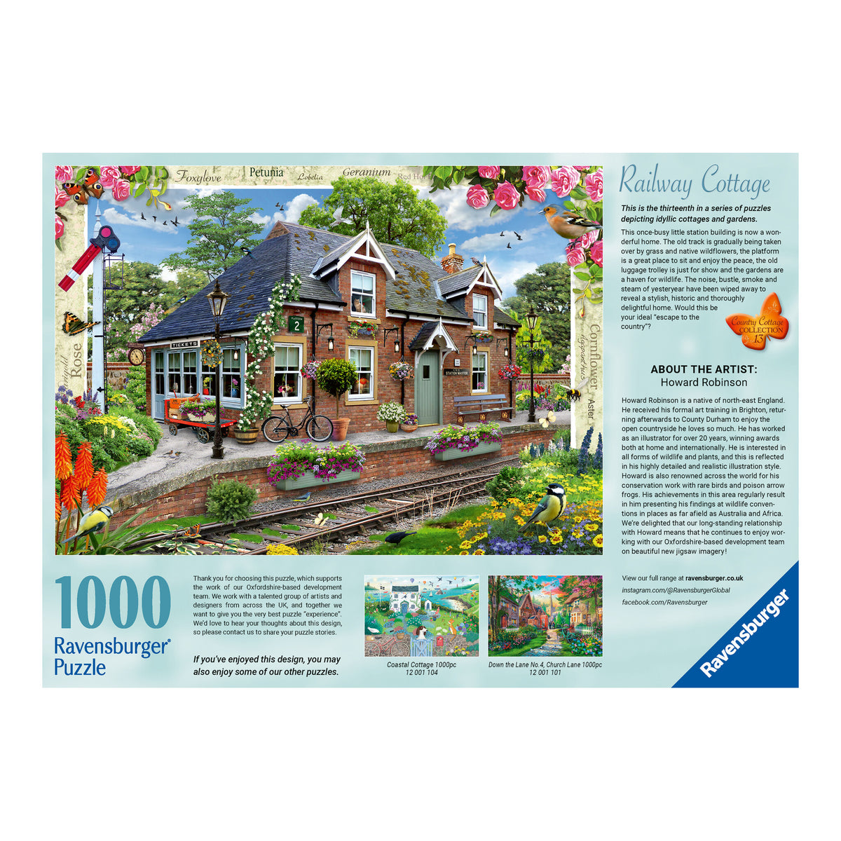 Ravensburger Country Cottage Collection No. 13 Railway Cottage 1000 Piece Jigsaw Puzzle