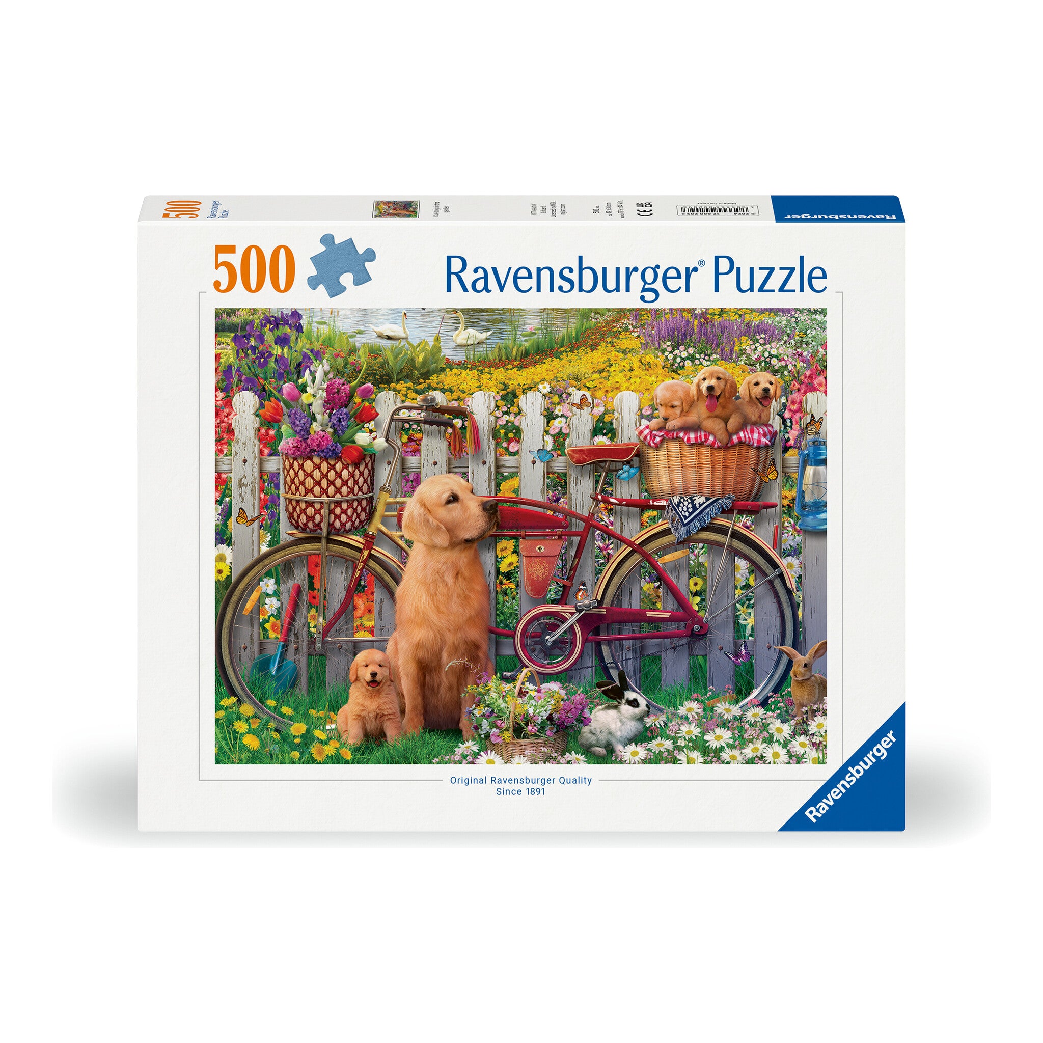 Ravensburger Cute Dogs in the Garden 500-Piece Jigsaw Puzzle