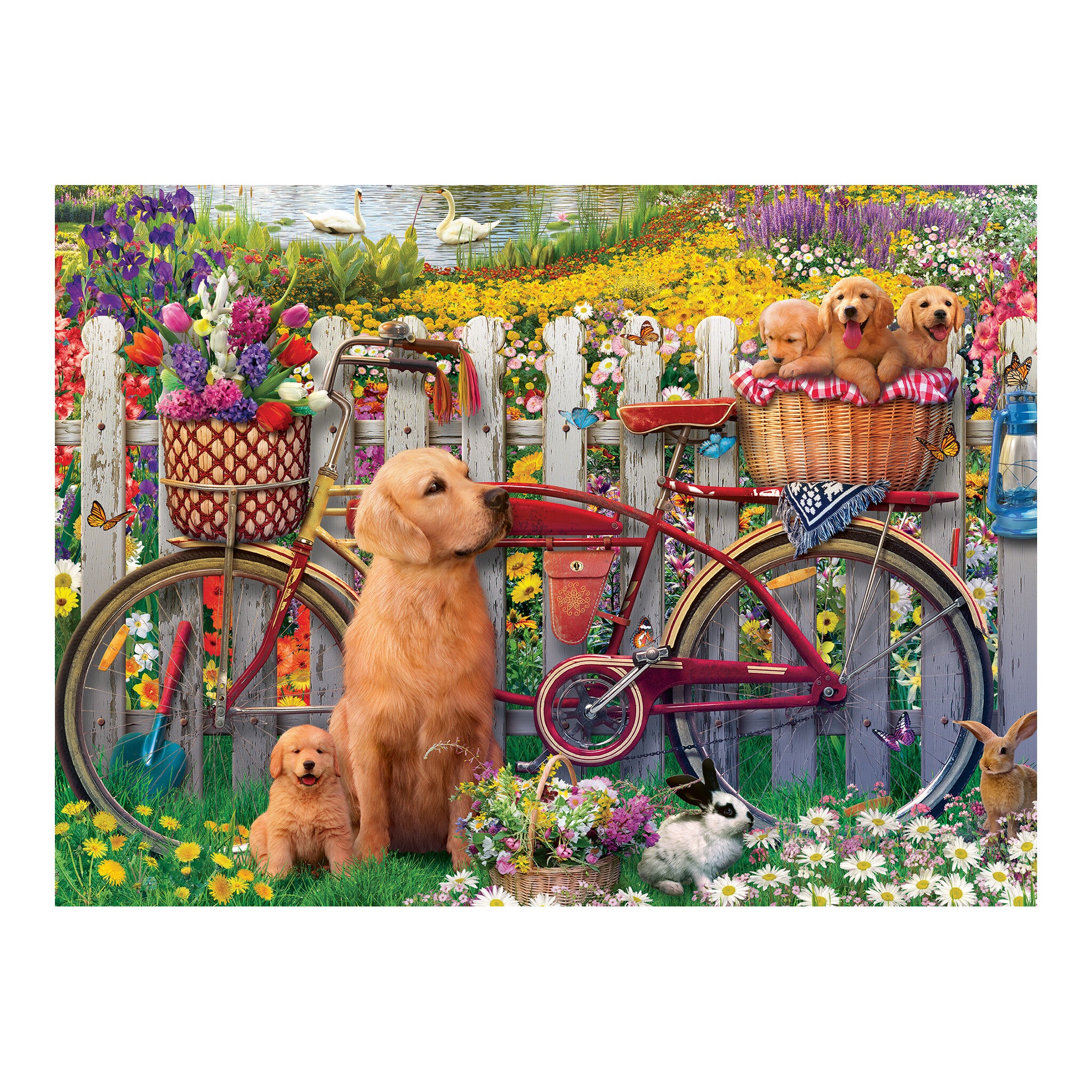 Ravensburger Cute Dogs in the Garden 500-Piece Jigsaw Puzzle