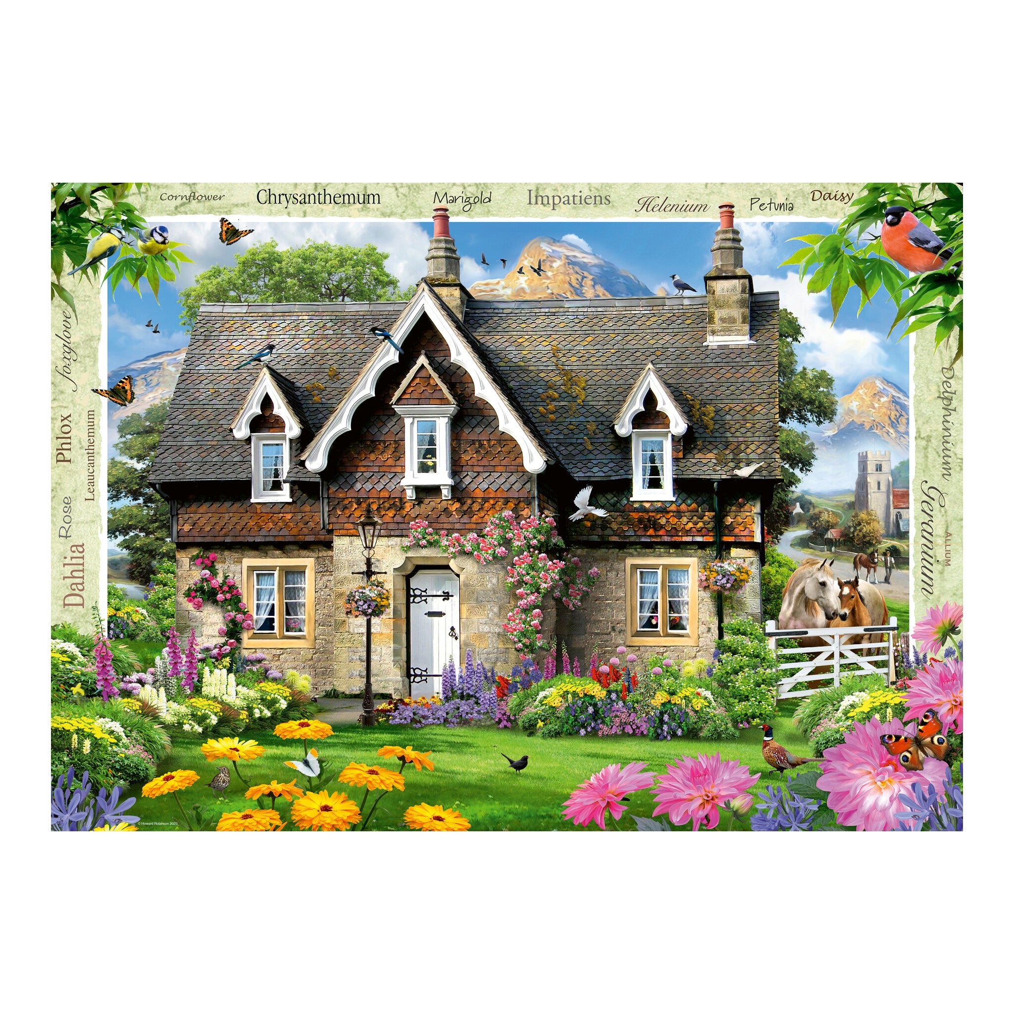 Ravensburger Country Cottage No. 15 Hillside Cottage 1000 Piece Jigsaw Puzzle