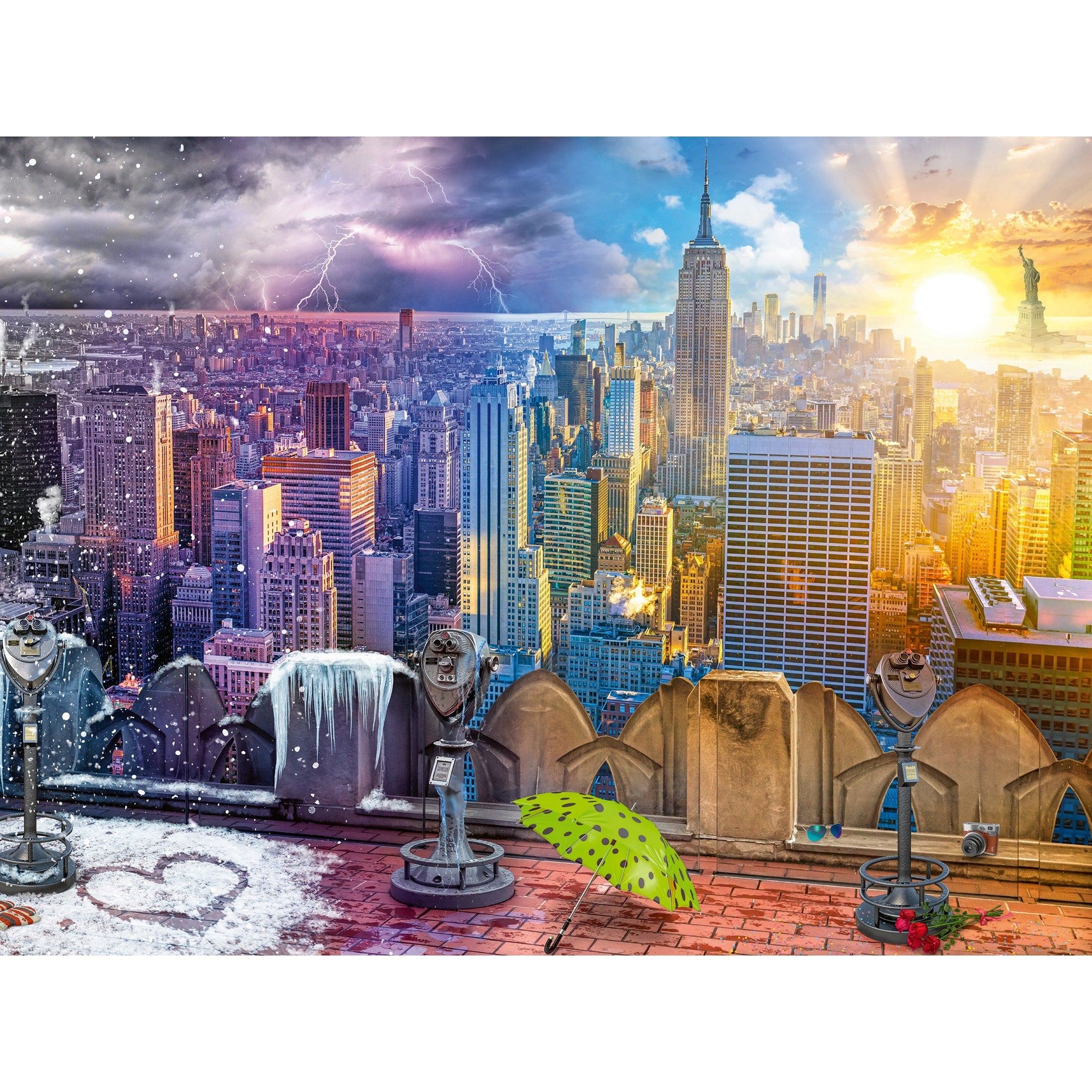 Ravensburger New York Summer and Winter 1500 Piece Jigsaw Puzzle