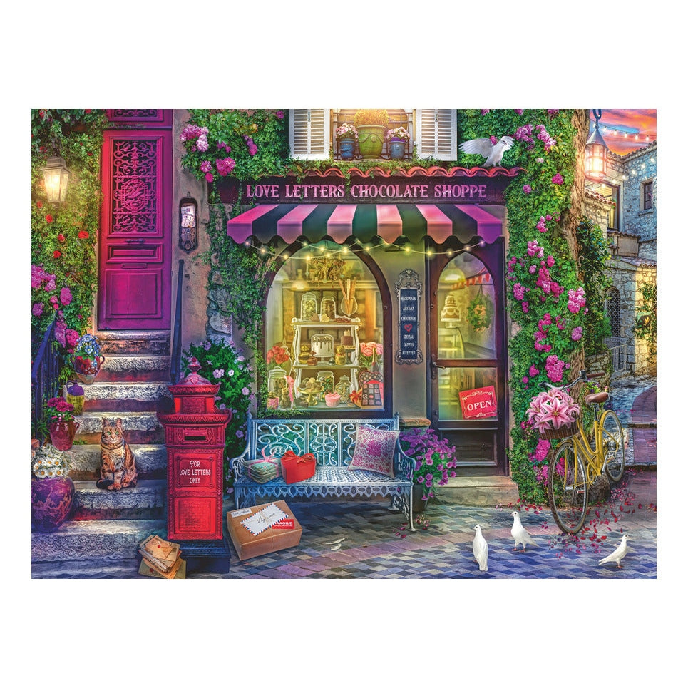 Ravensburger Love Letters Chocolate Shop 1500 Piece Jigsaw Puzzle