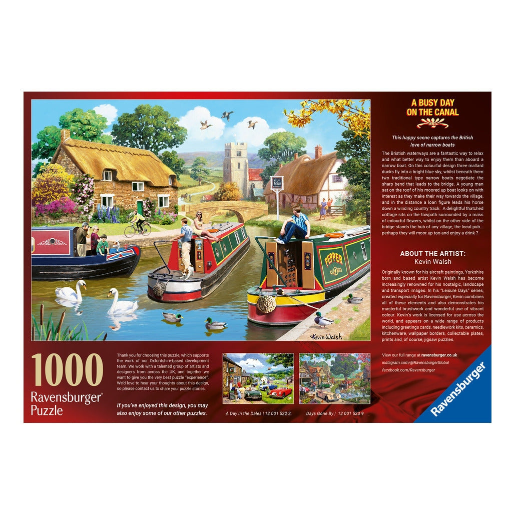 Ravensburger A Busy Day On The Canal 1000pc Jigsaw Puzzle
