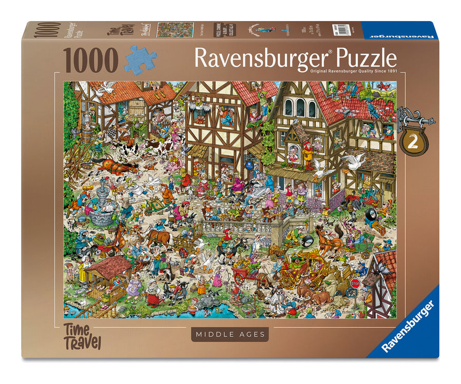 Ravensburger Ray's Comic Series Time Travel No. 2 Middle Ages 1000 Piece Jigsaw Puzzle