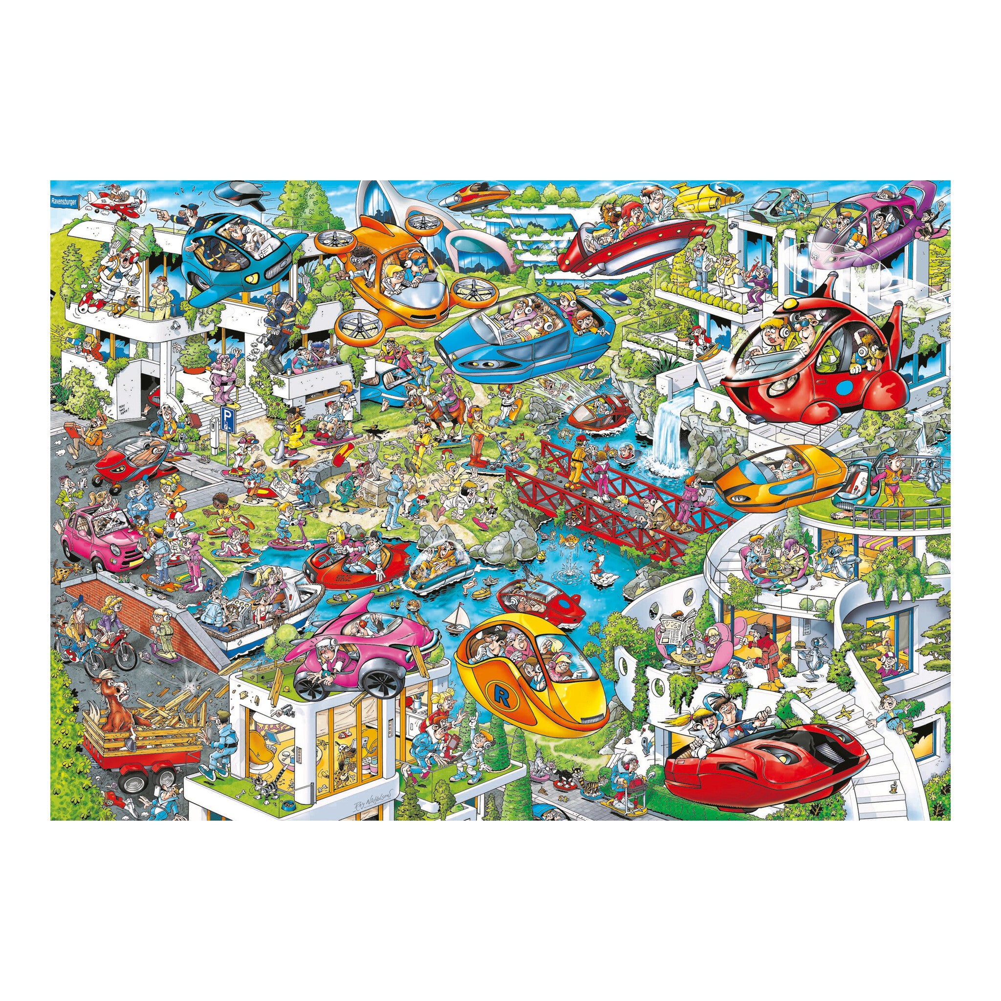 Ravensburger Ray's Comic Series Time Travel No. 4: In the Future 1000 Piece Jigsaw Puzzle