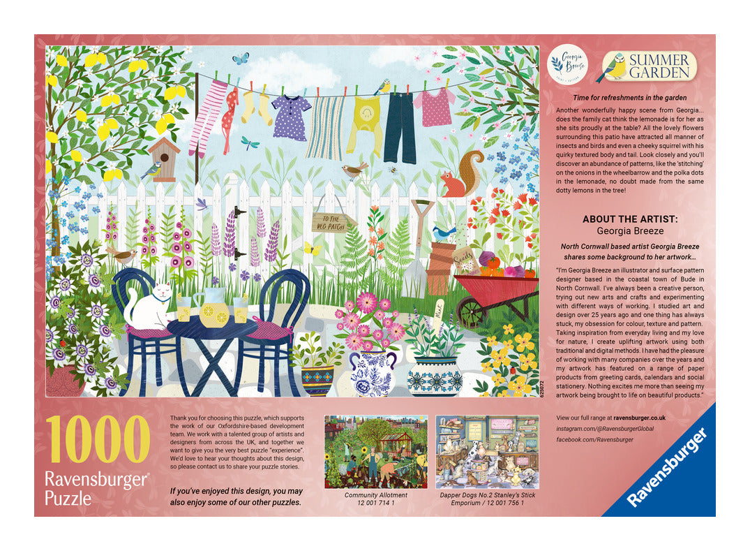 Ravensburger Summer Garden 1000 Piece Jigsaw Puzzle
